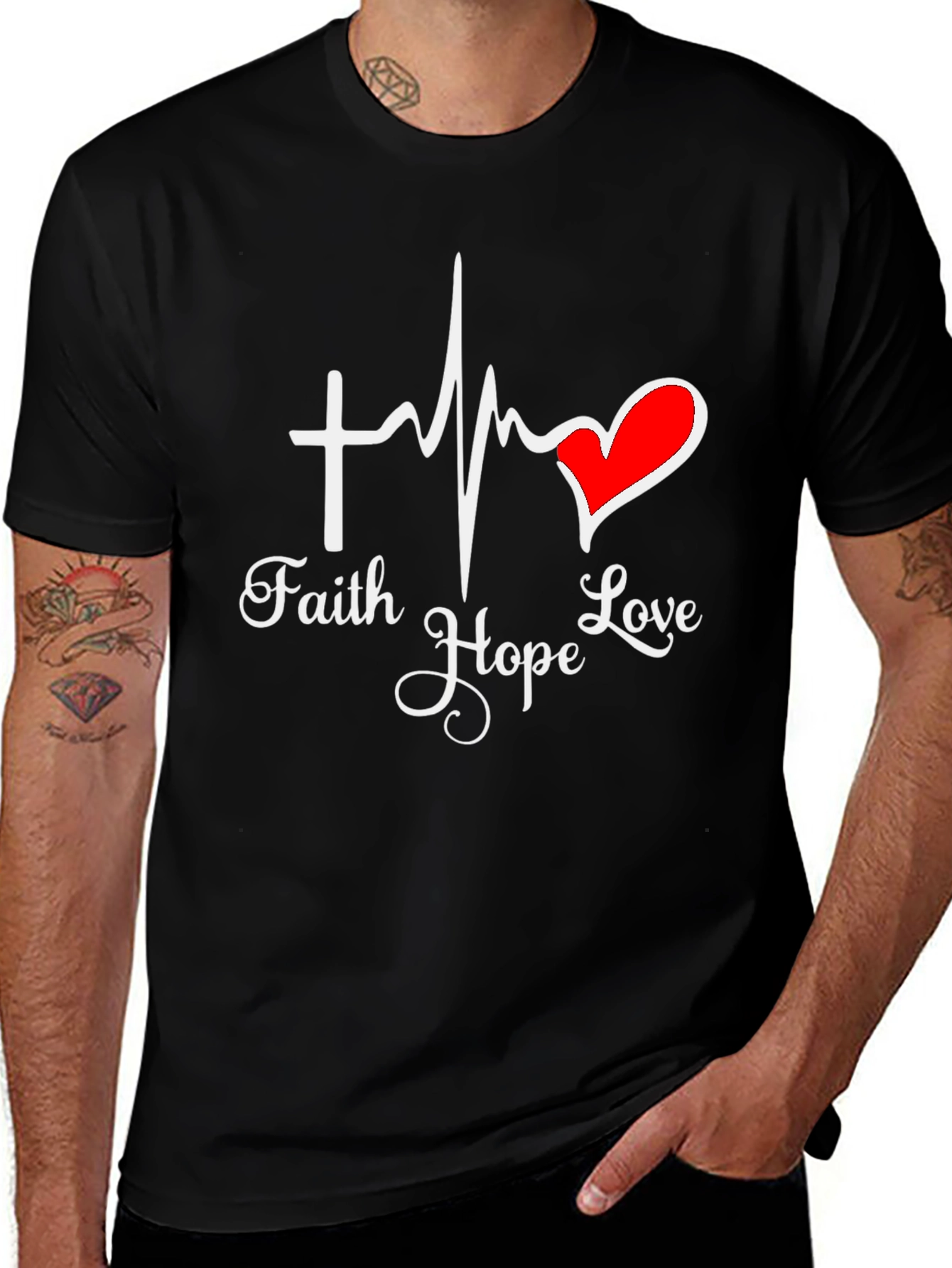 Faith Hope Love Graphic T-Shirt