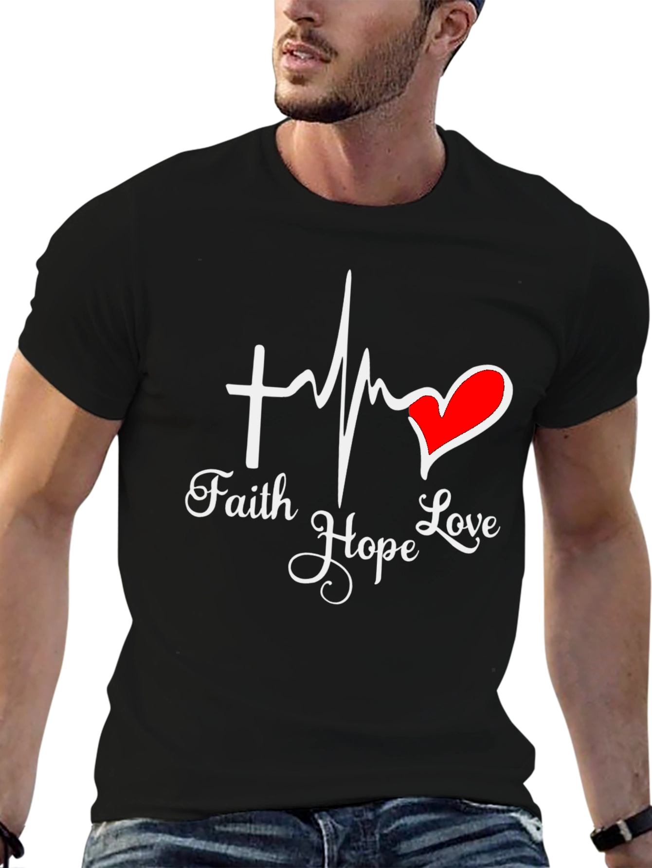 Faith Hope Love Graphic T-Shirt