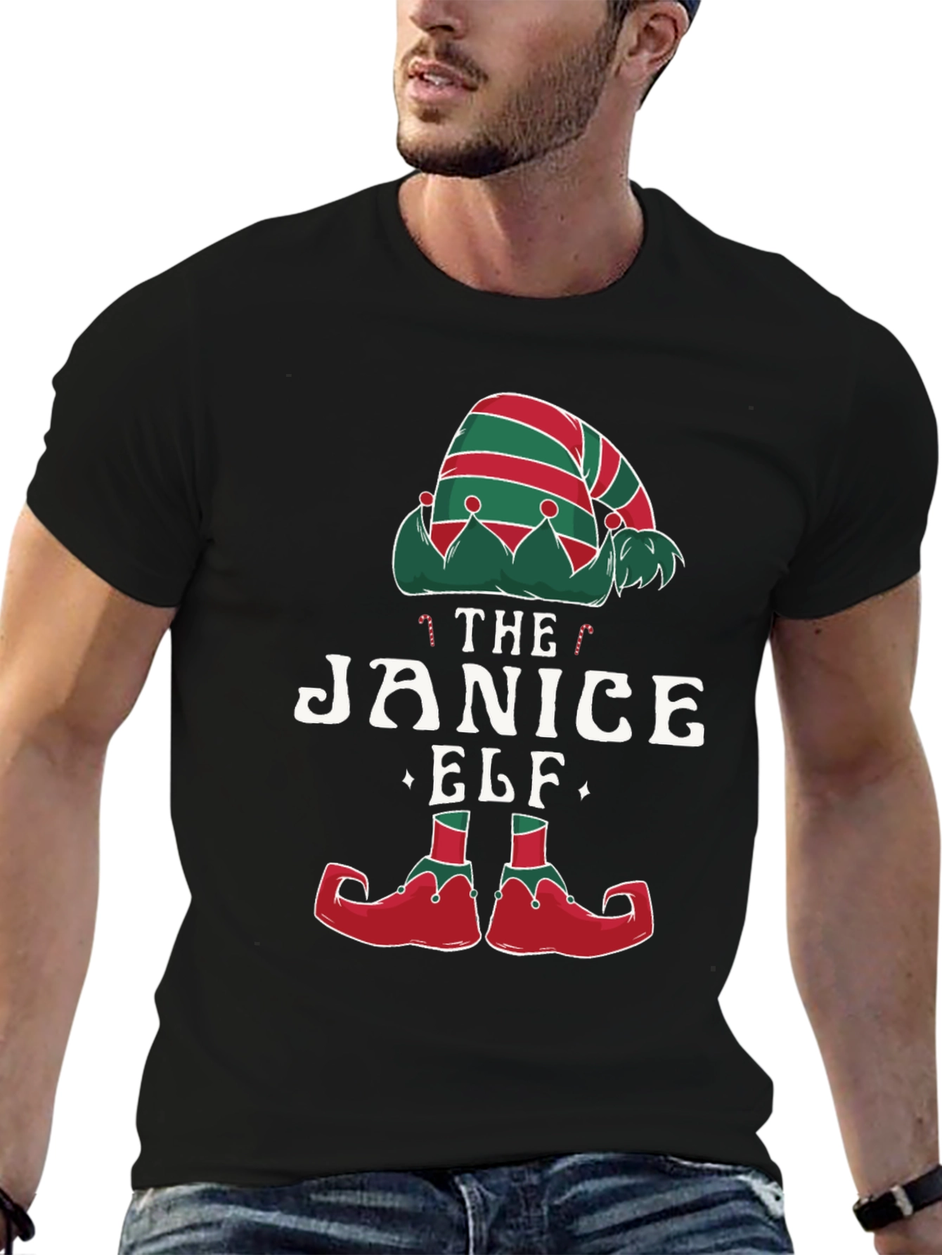 Janice Elf Christmas T-Shirt Holiday Apparel