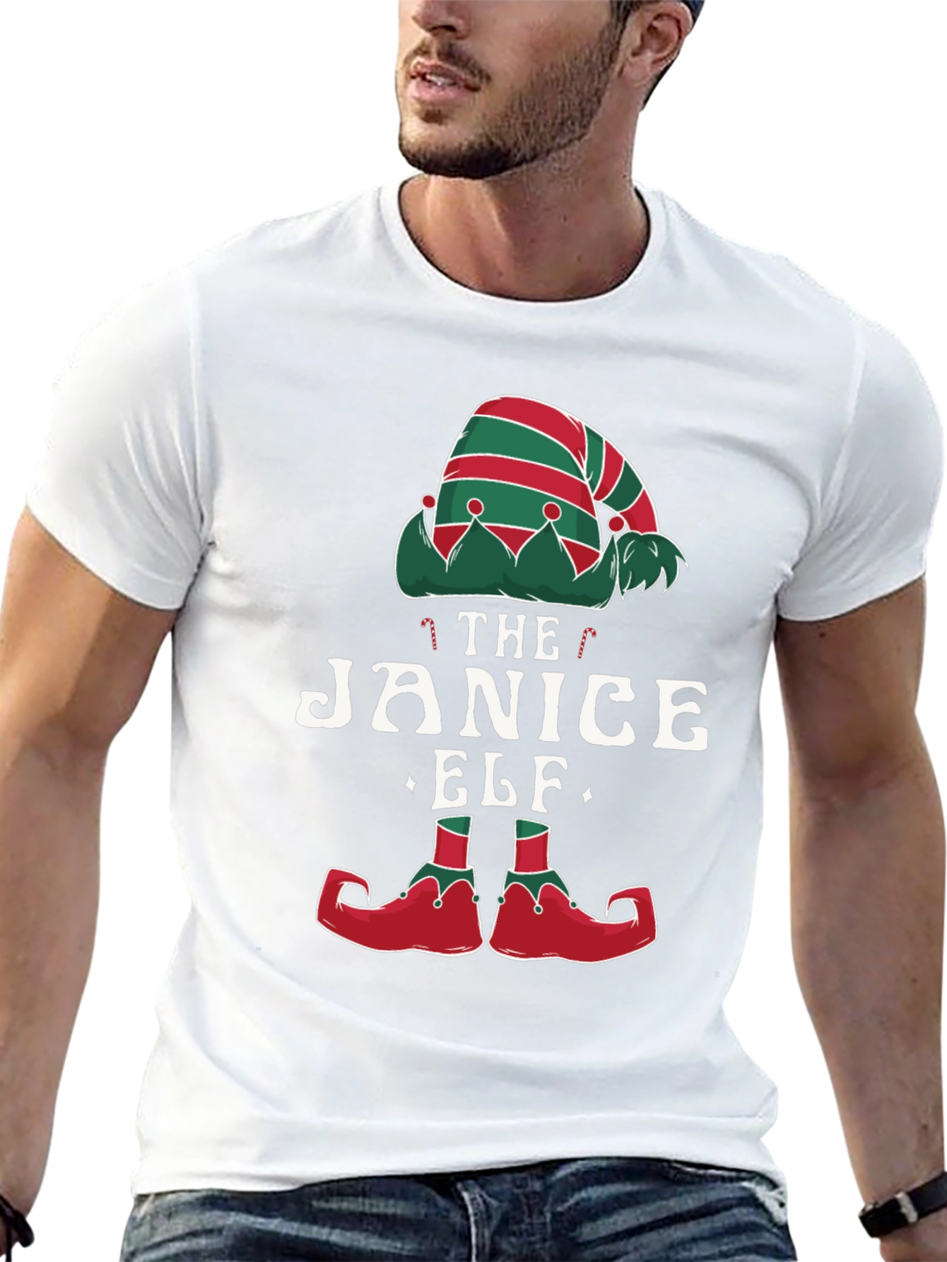Janice Elf Christmas T-Shirt Holiday Apparel