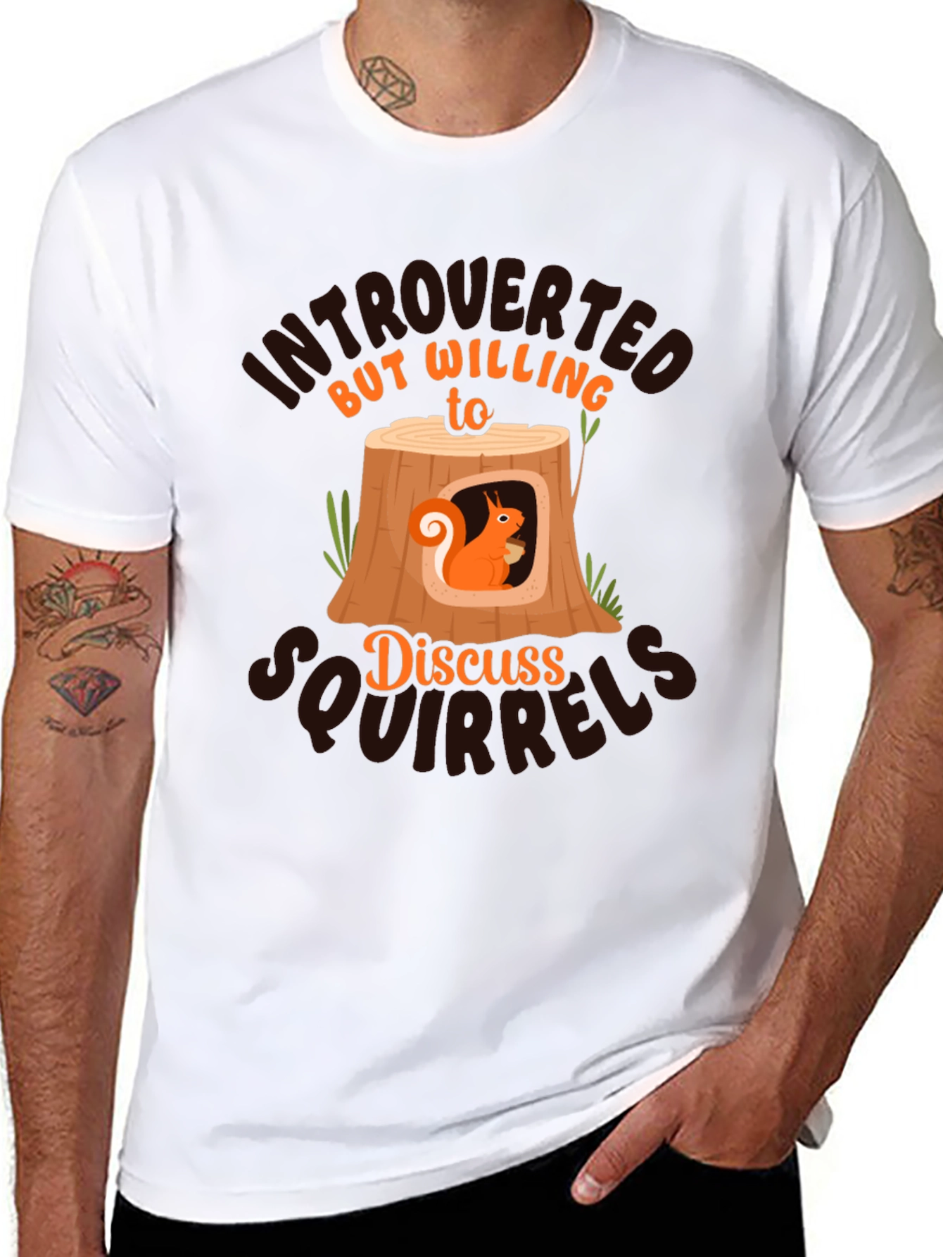 Introverted Squirrels T-Shirt - Discuss Squirrels!