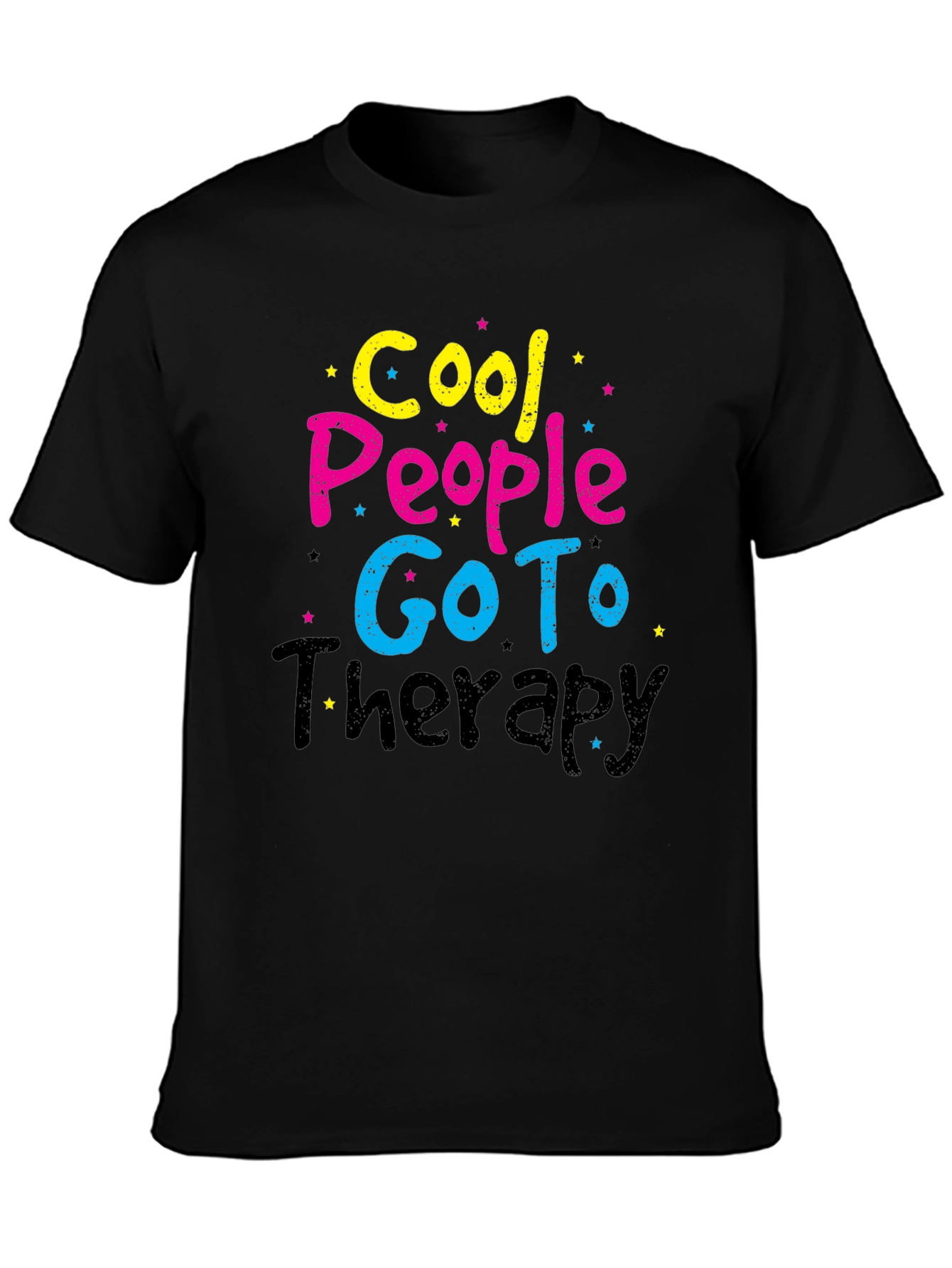 Cool People Go To Therapy Black T-Shirt