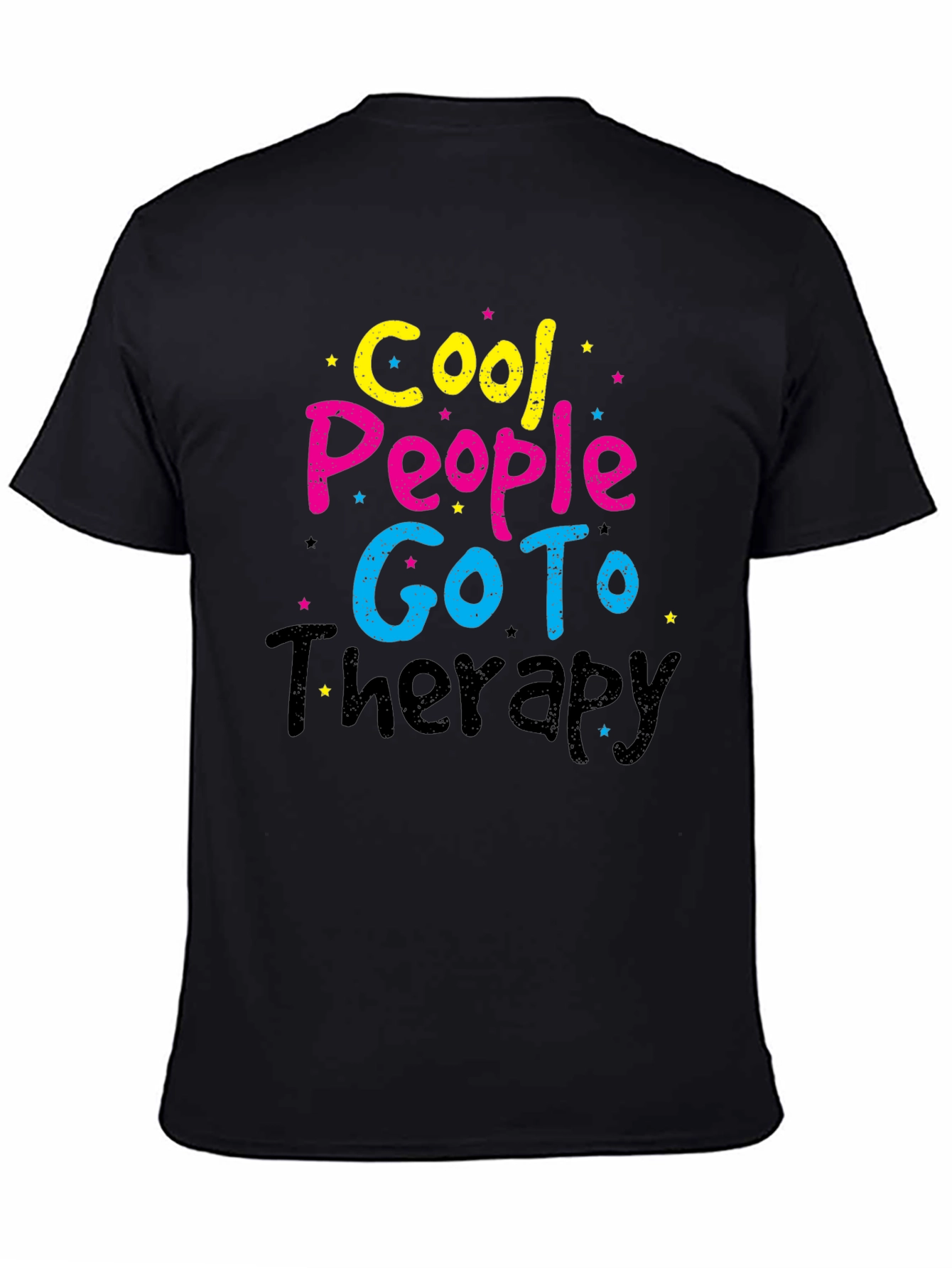 Cool People Go To Therapy Black T-Shirt