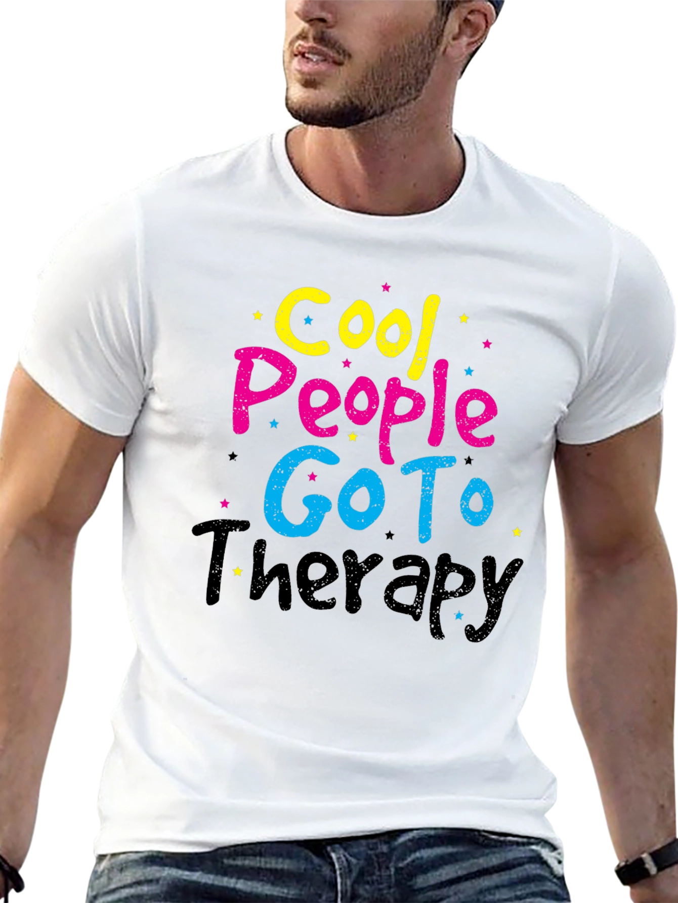 Cool People Go To Therapy Black T-Shirt