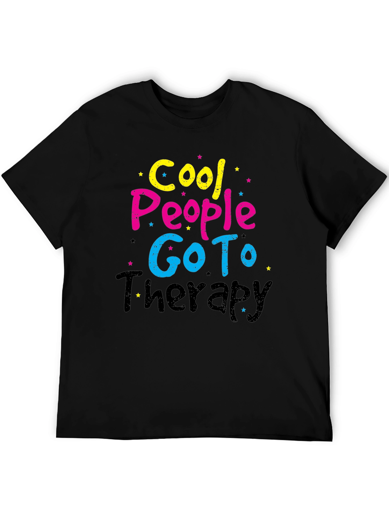 Cool People Go To Therapy Black T-Shirt