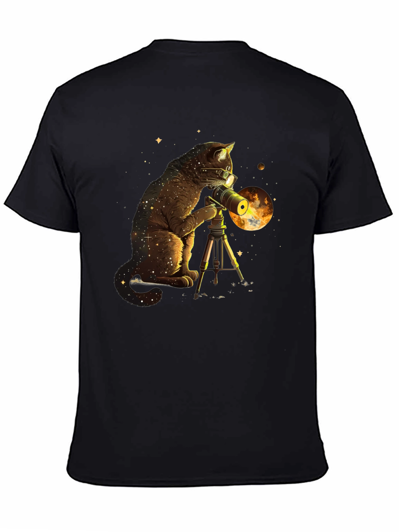 Cosmic Cat Telescope Graphic Tee