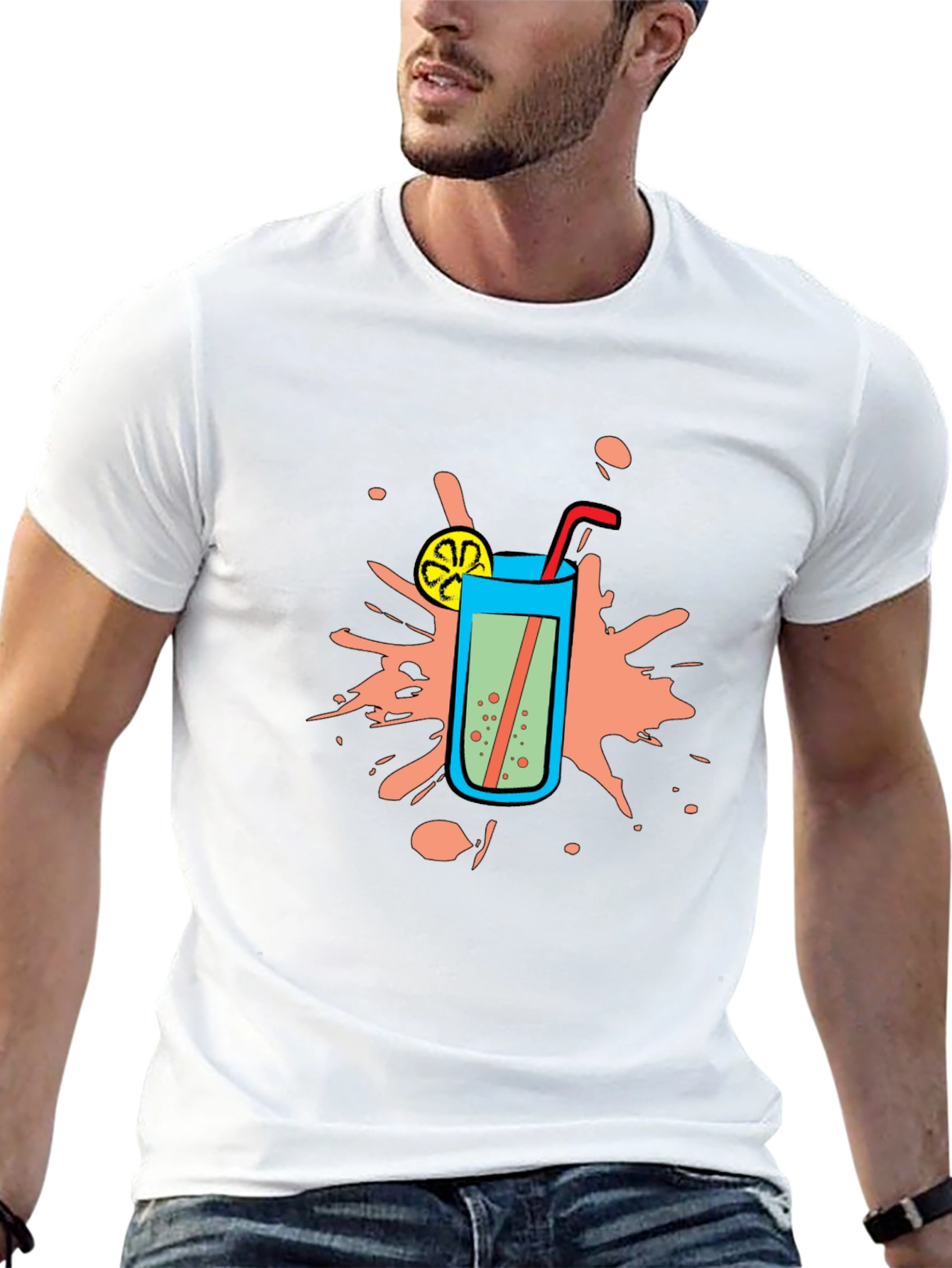 Cool Drink Graphic Tee - Refreshing Summer Style