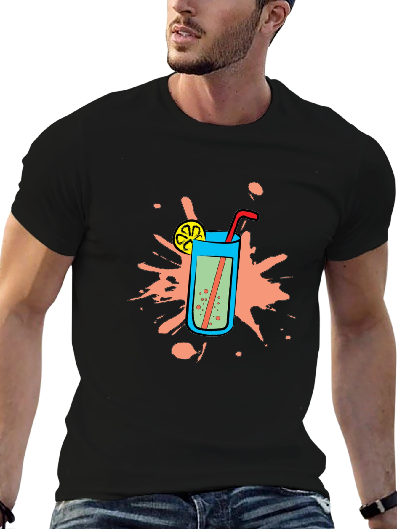 Cool Drink Graphic Tee - Refreshing Summer Style