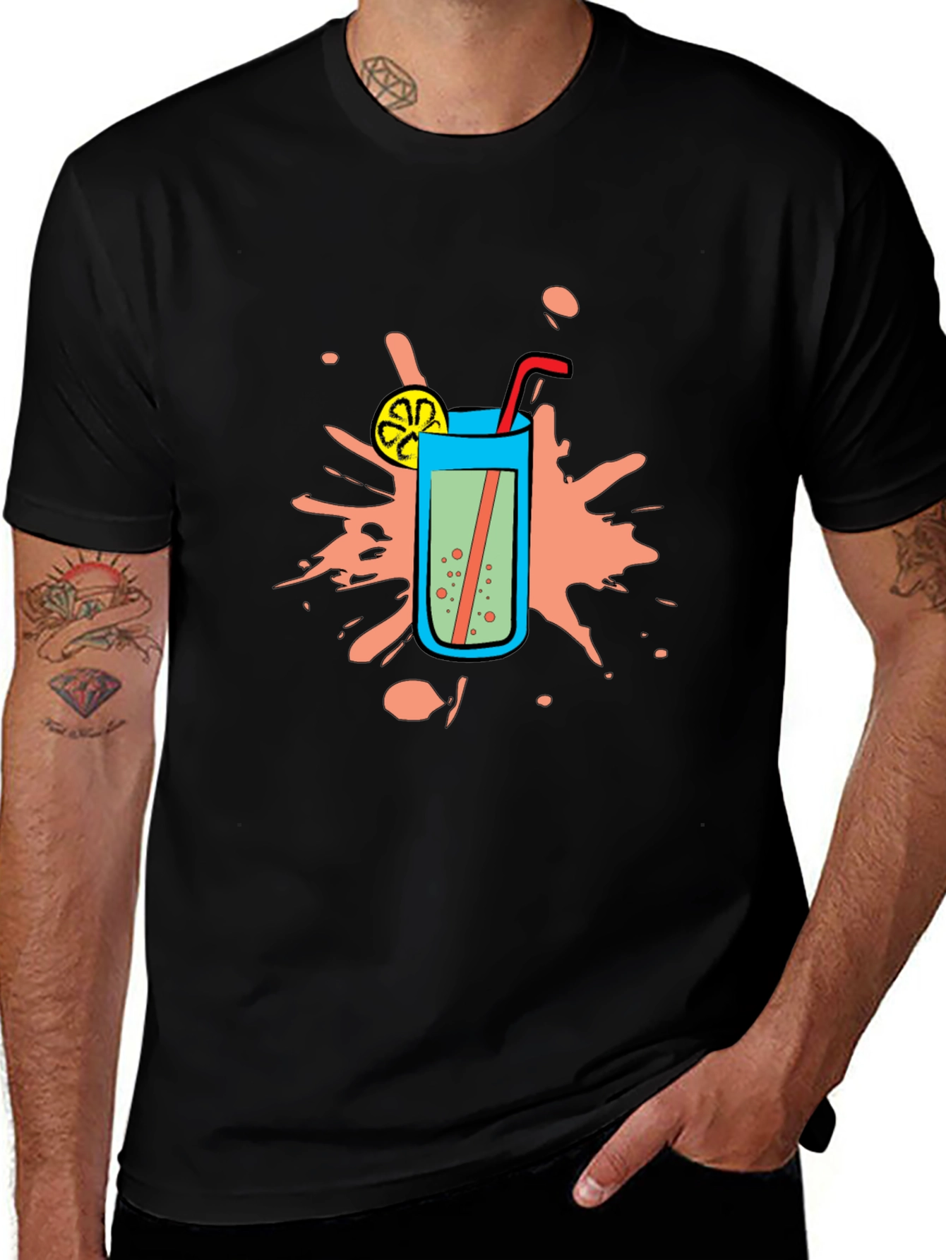 Cool Drink Graphic Tee - Refreshing Summer Style