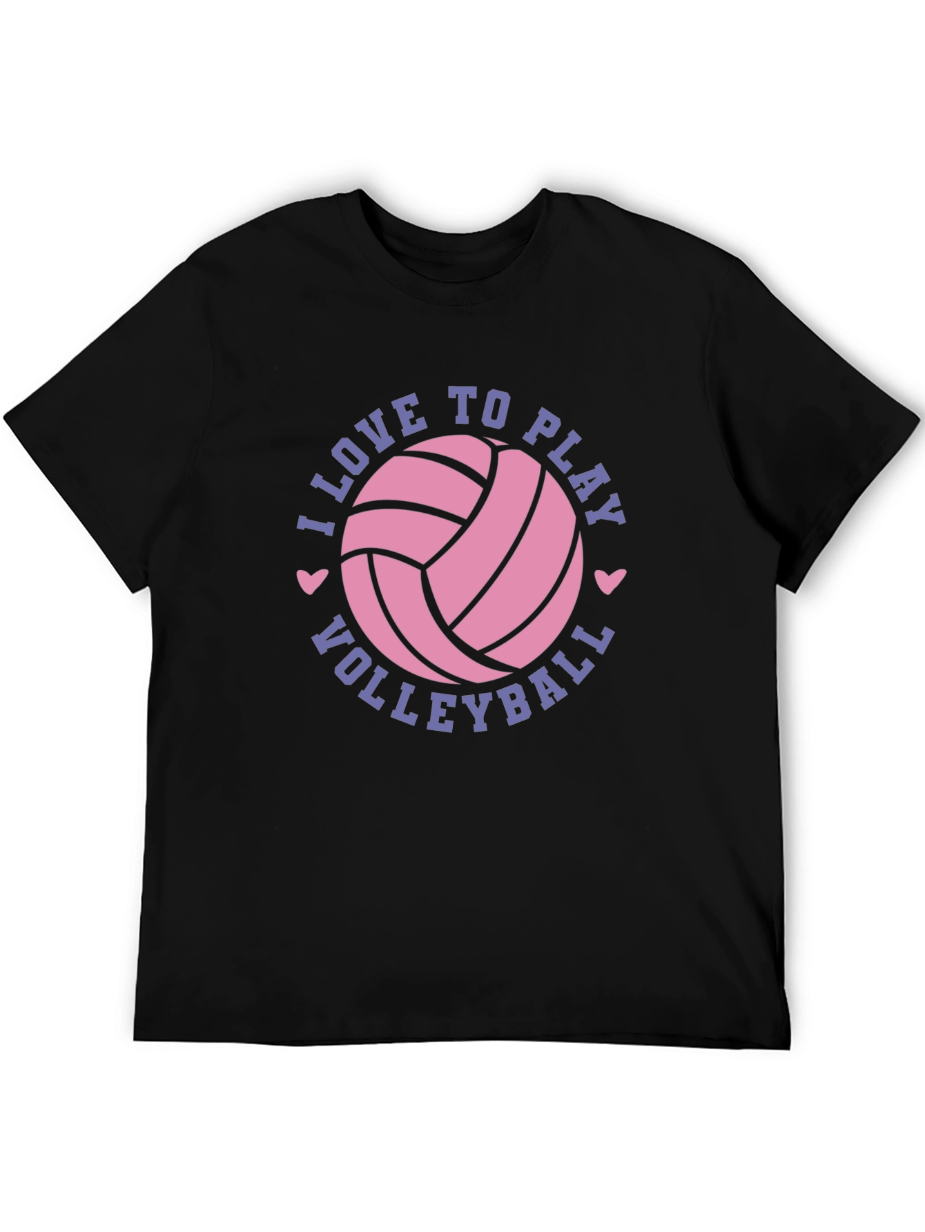 I Love to Play Volleyball Graphic Tee Shirt