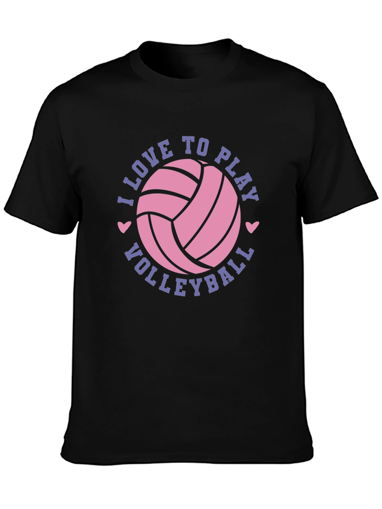 I Love to Play Volleyball Graphic Tee Shirt