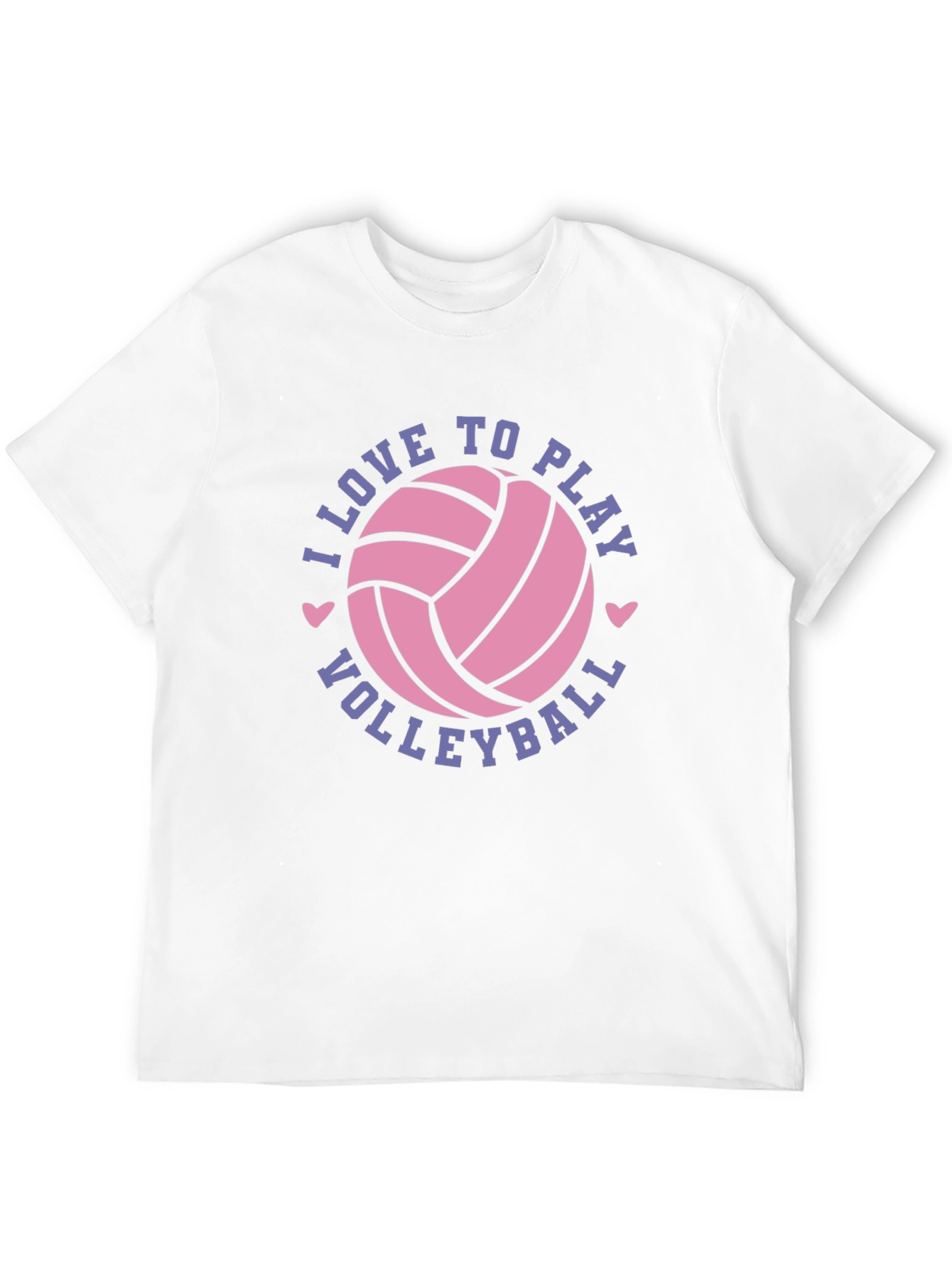 I Love to Play Volleyball Graphic Tee Shirt