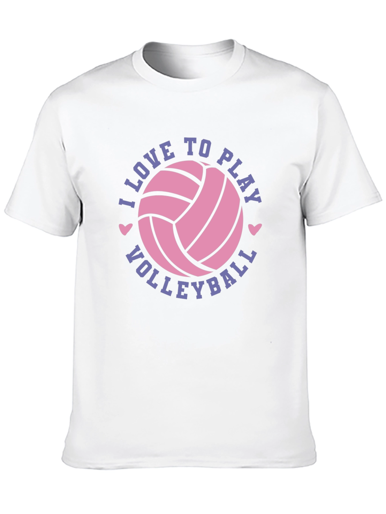 I Love to Play Volleyball Graphic Tee Shirt