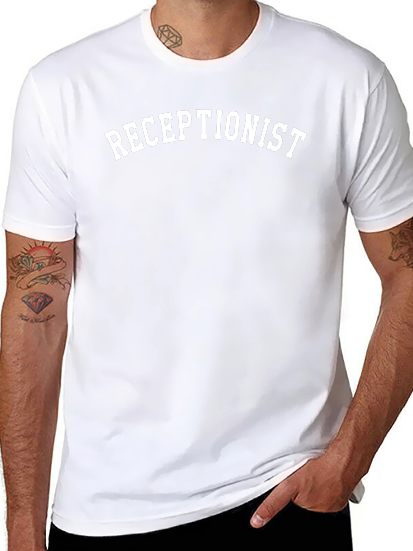 Receptionist Black T-Shirt