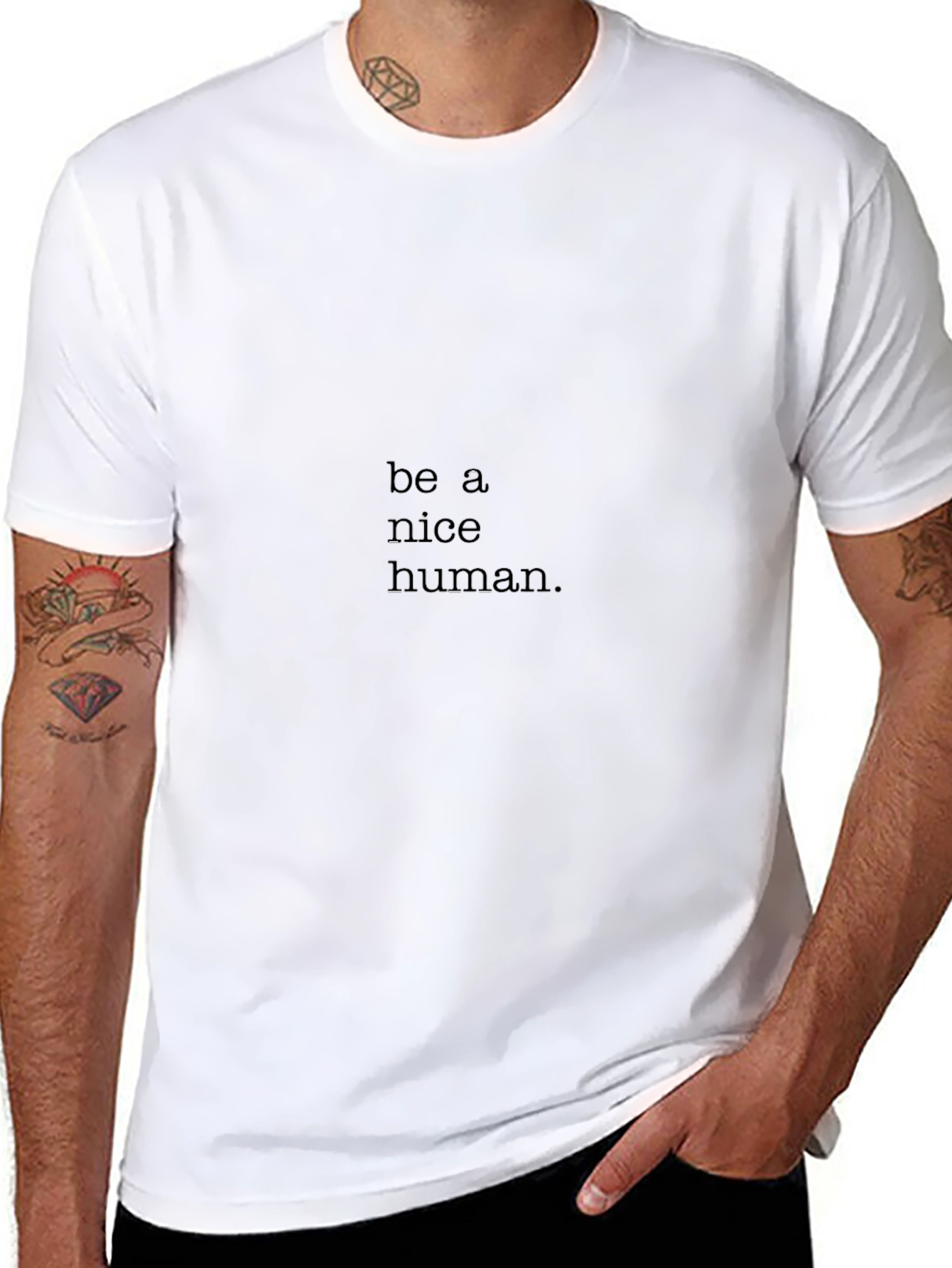 Be A Nice Human Black T-Shirt