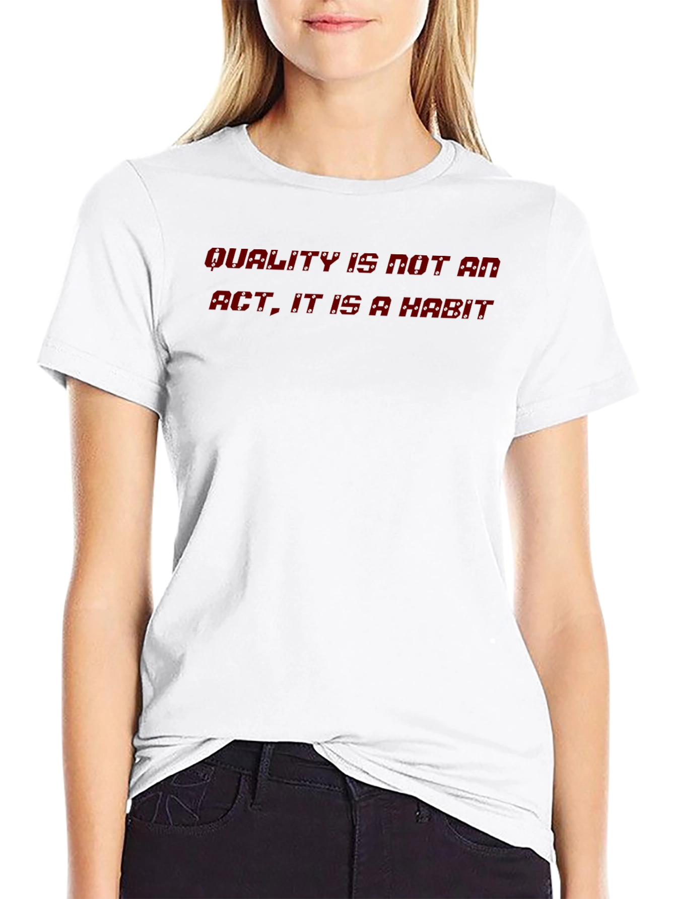 Quality Habit Tee - Black Crewneck T-Shirt