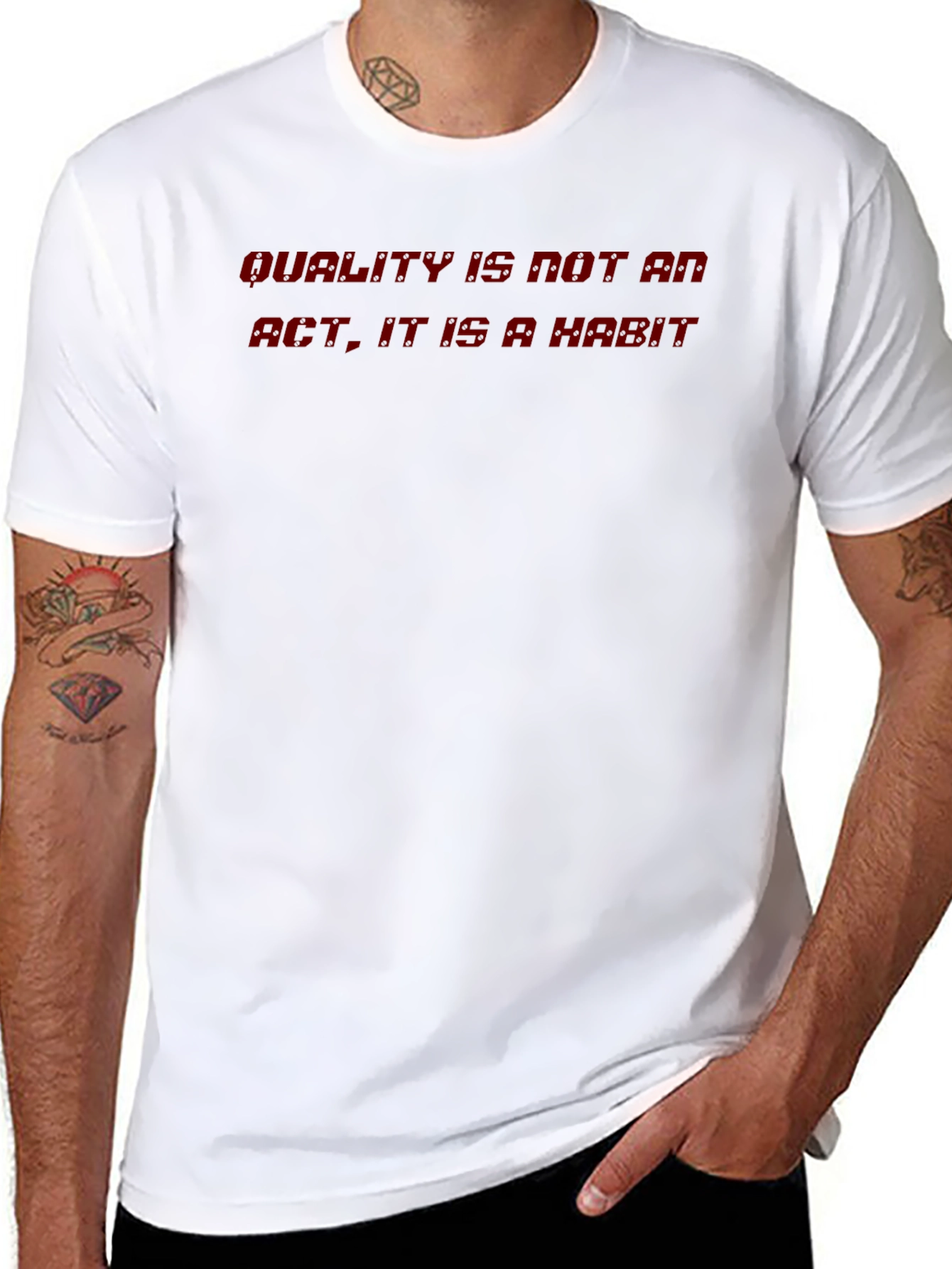 Quality Habit Tee - Black Crewneck T-Shirt