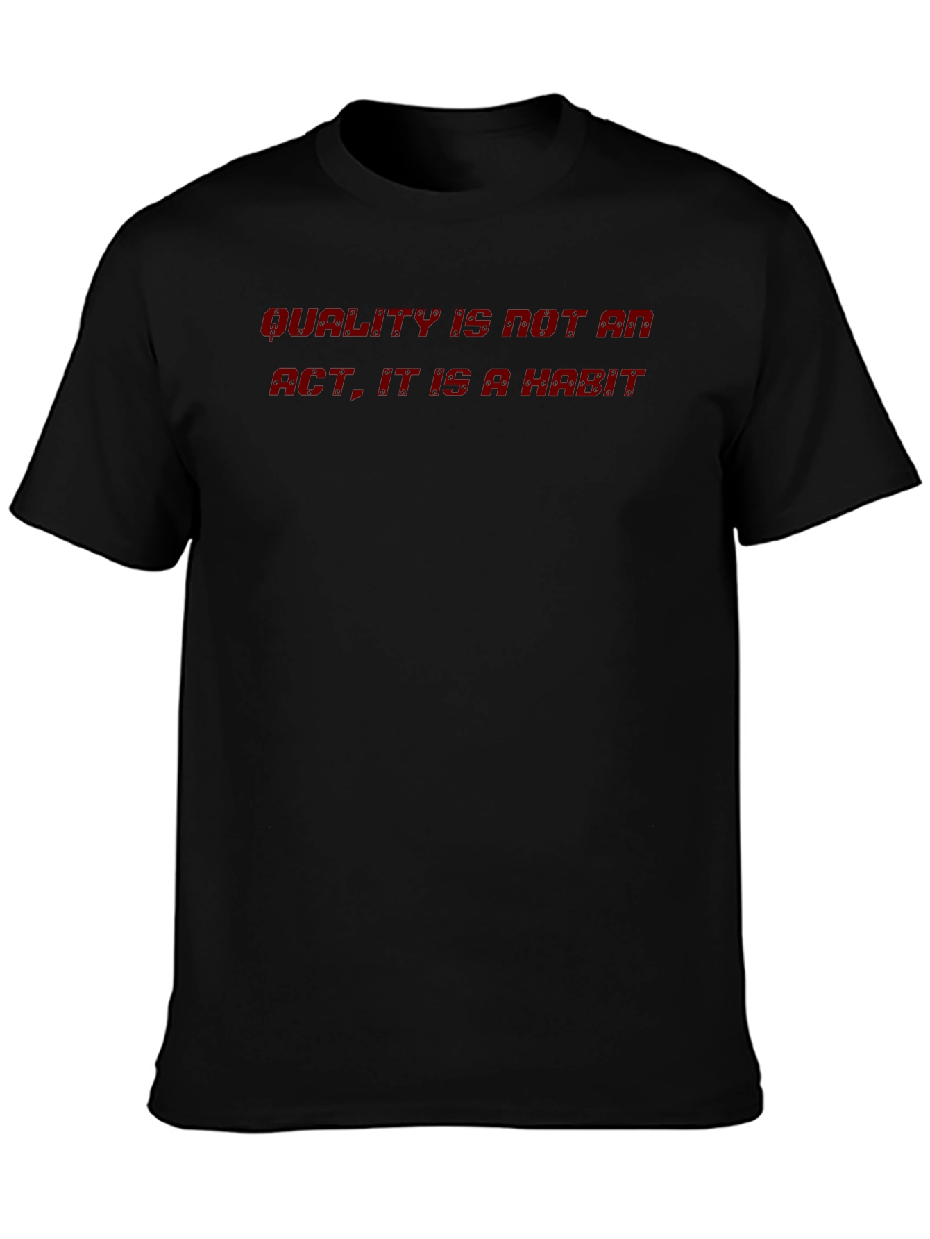 Quality Habit Tee - Black Crewneck T-Shirt