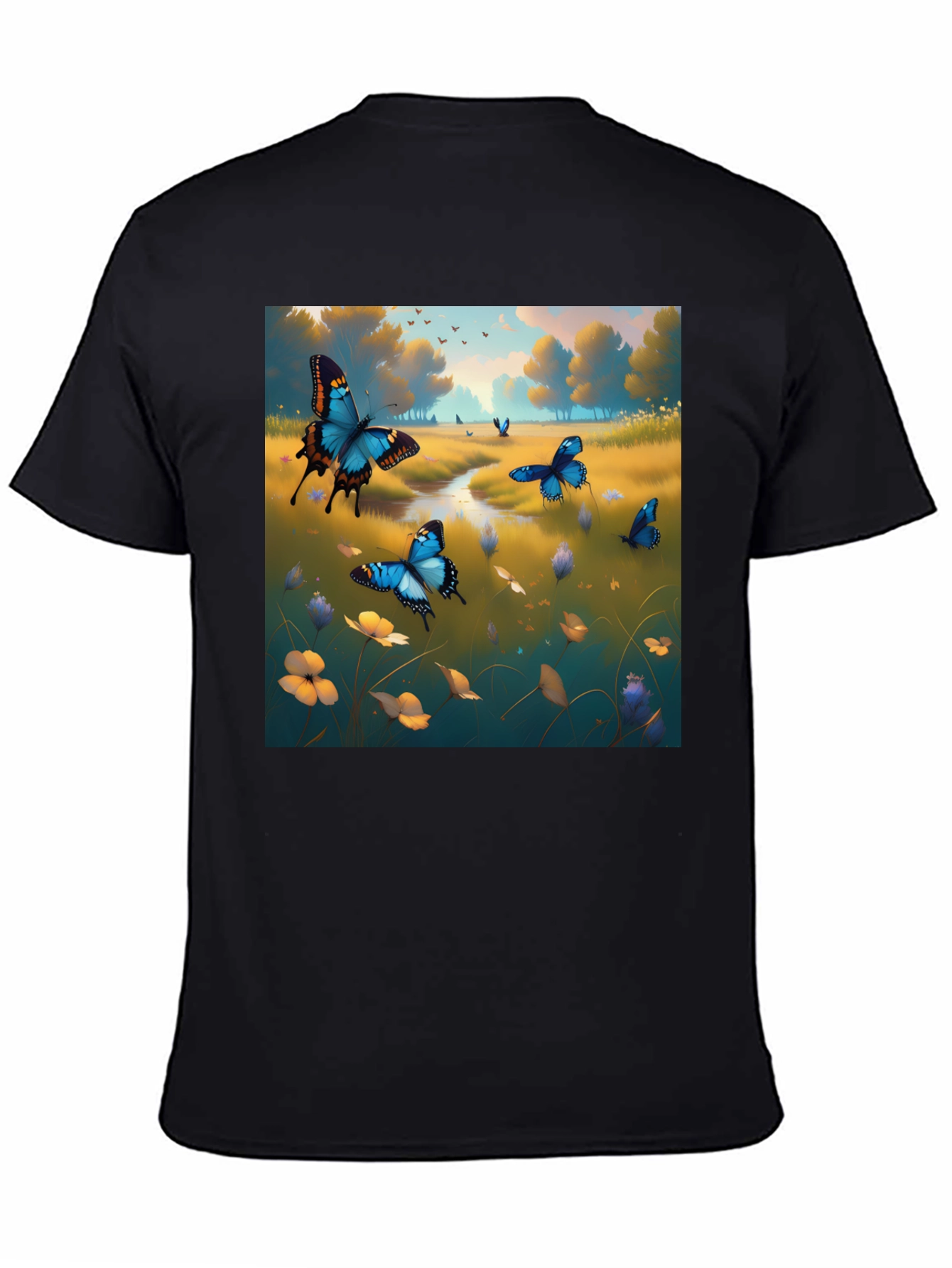 Butterfly Meadow Graphic Tee - Nature Inspired Design