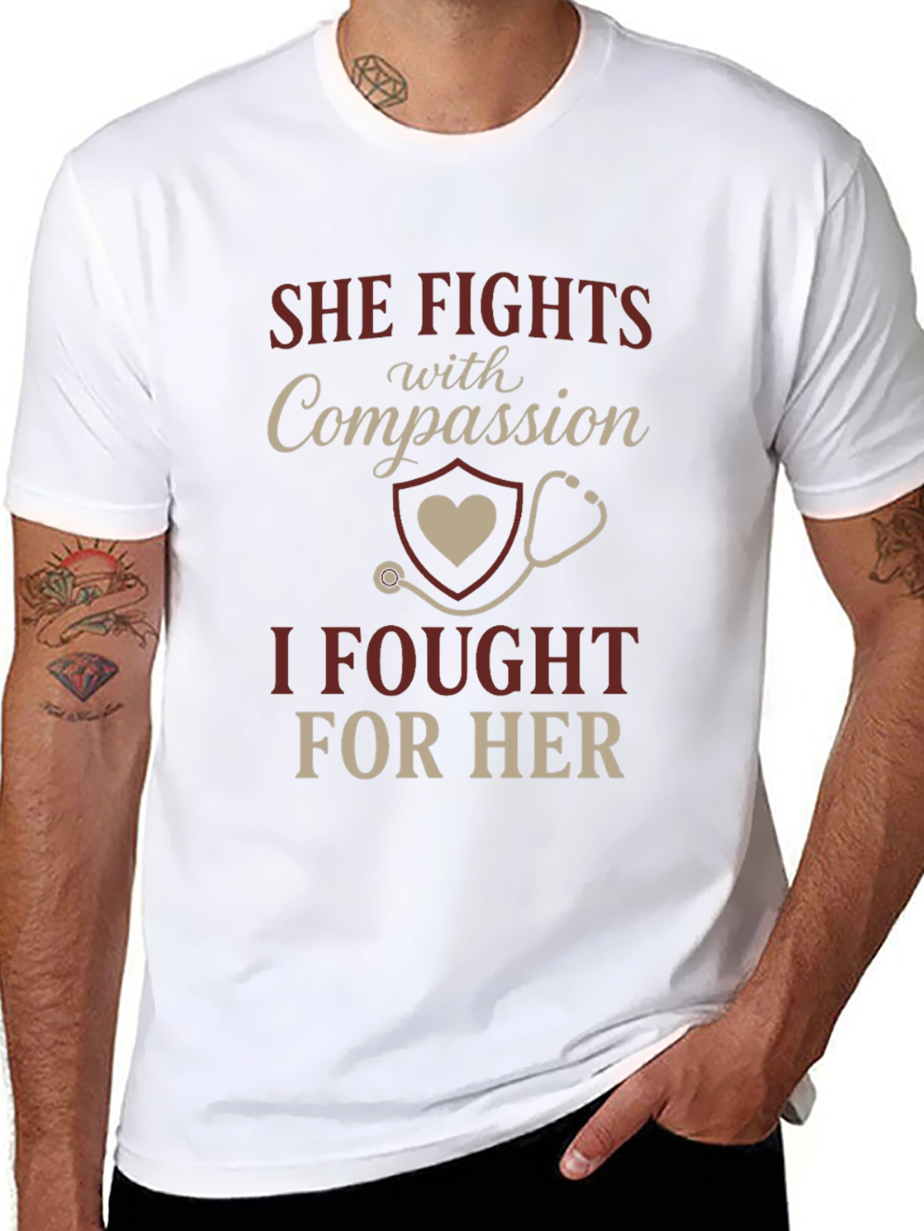 Compassionate Fighter T-Shirt - Support Our Heroes