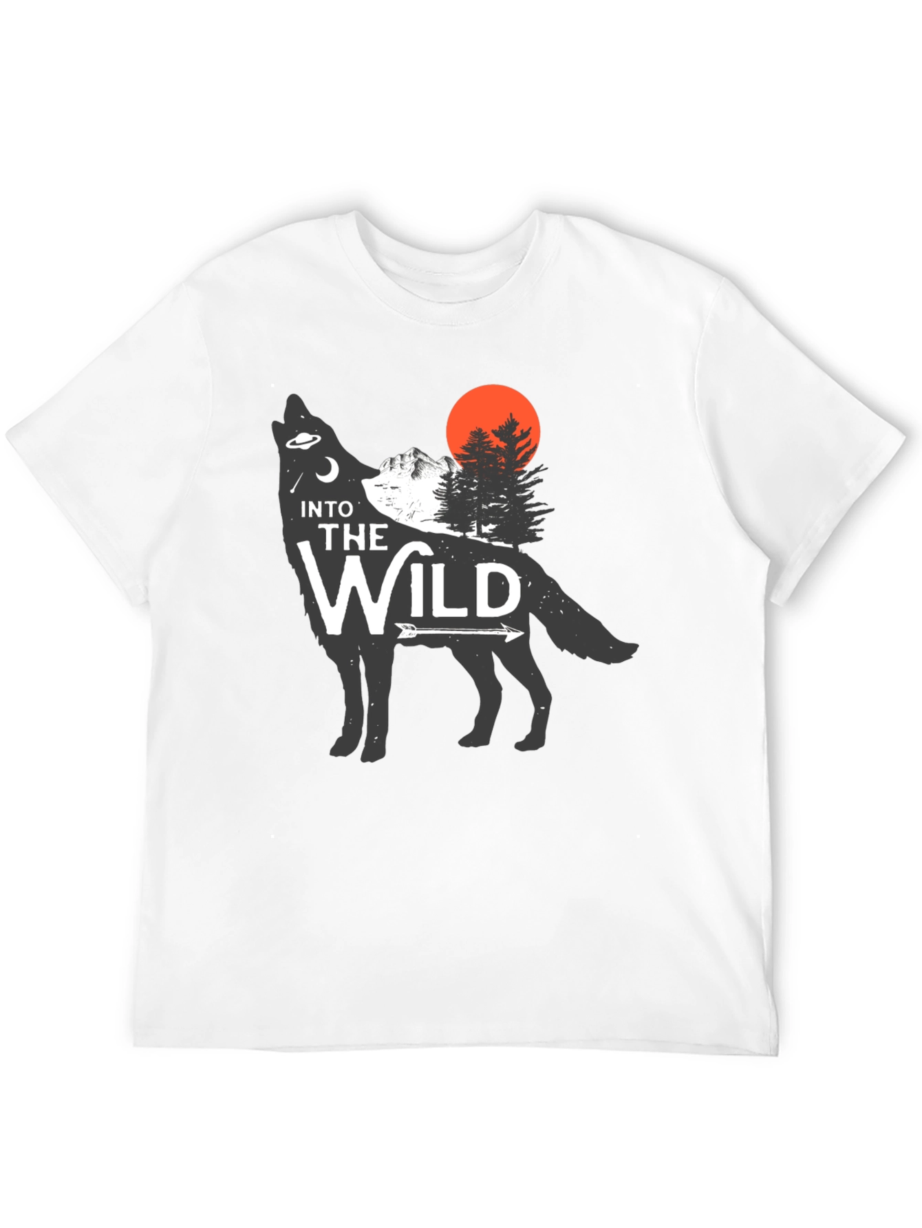 Into the Wild Wolf Graphic Tee - Black