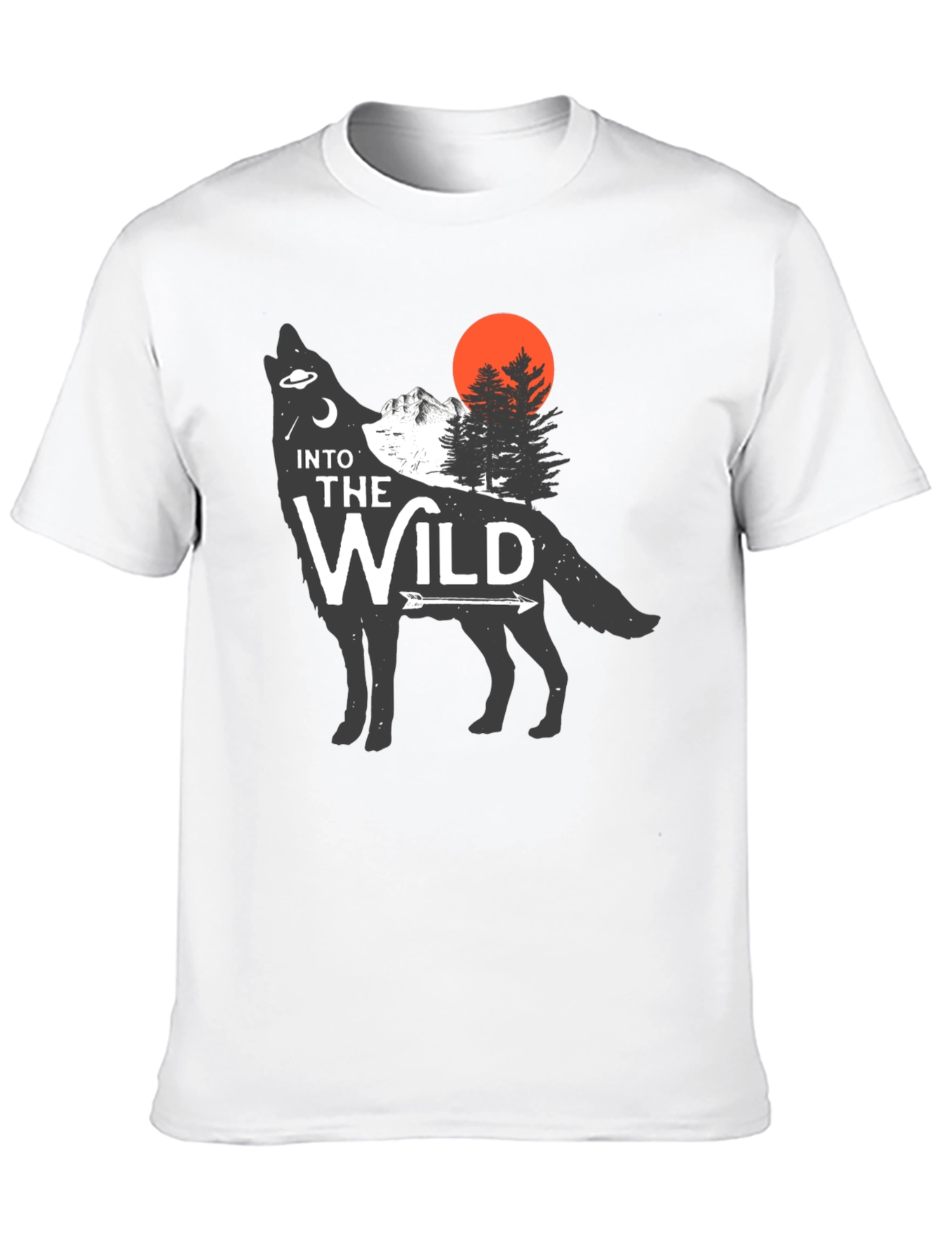 Into the Wild Wolf Graphic Tee - Black