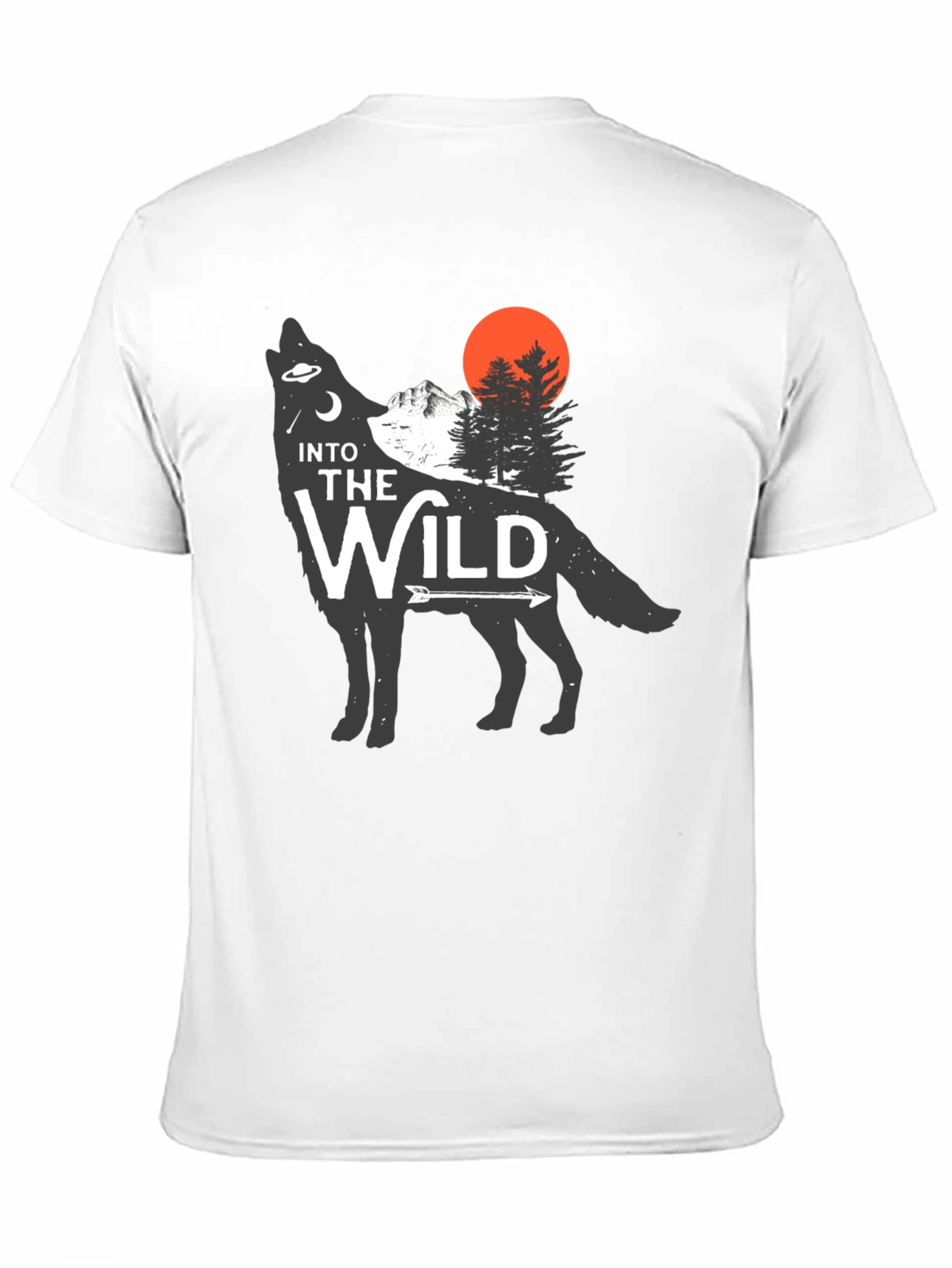 Into the Wild Wolf Graphic Tee - Black