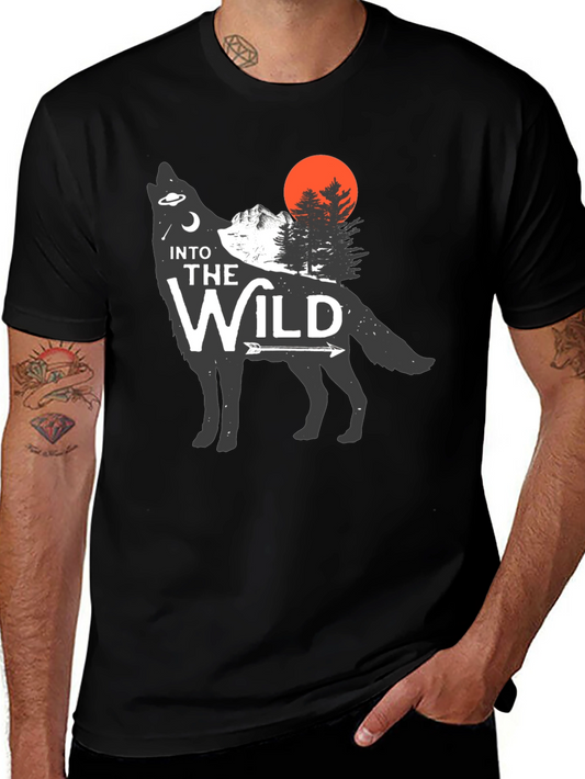 Into the Wild Wolf Graphic Tee - Black