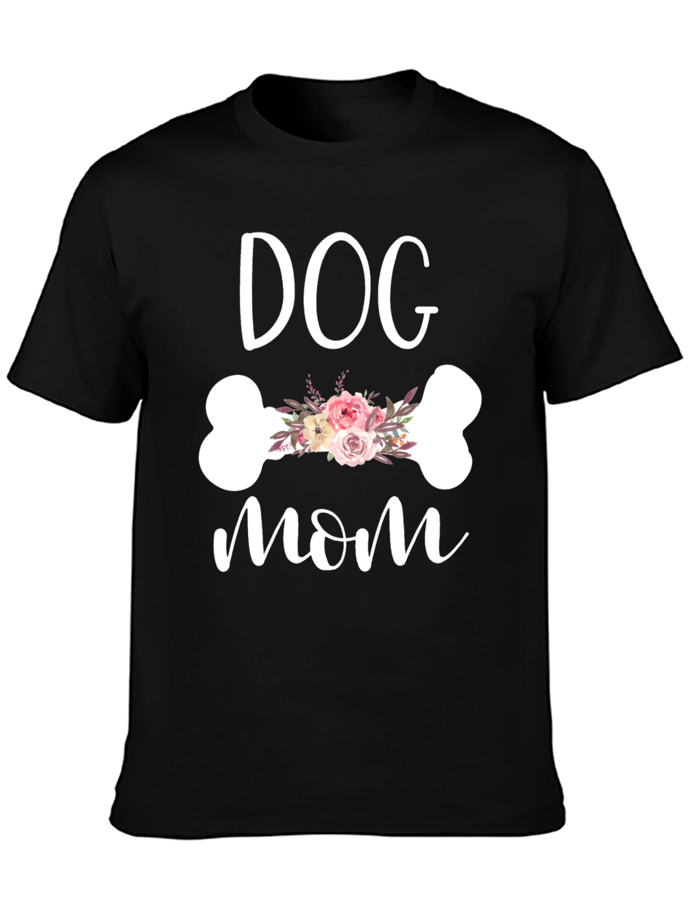 Dog Mom Floral Bone Graphic Tee