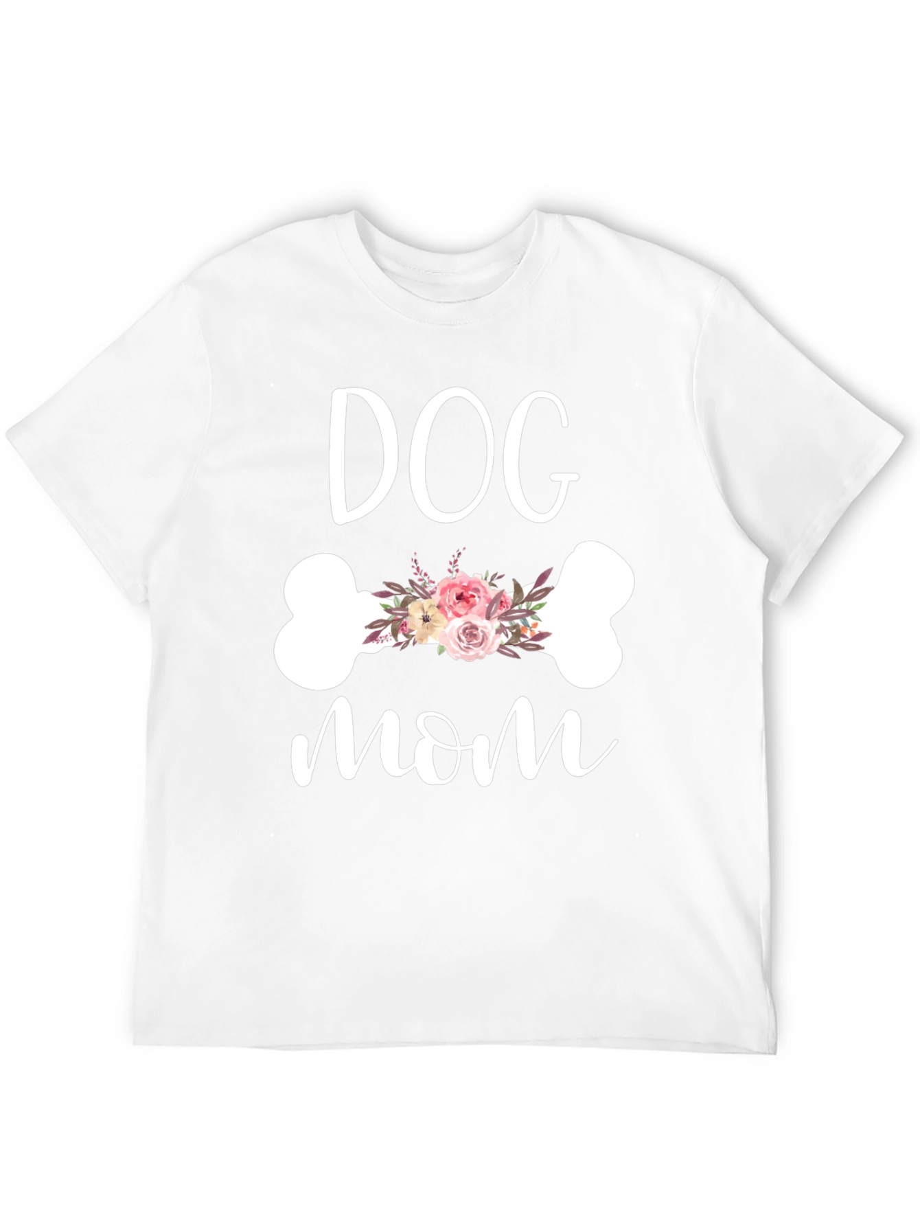 Dog Mom Floral Bone Graphic Tee