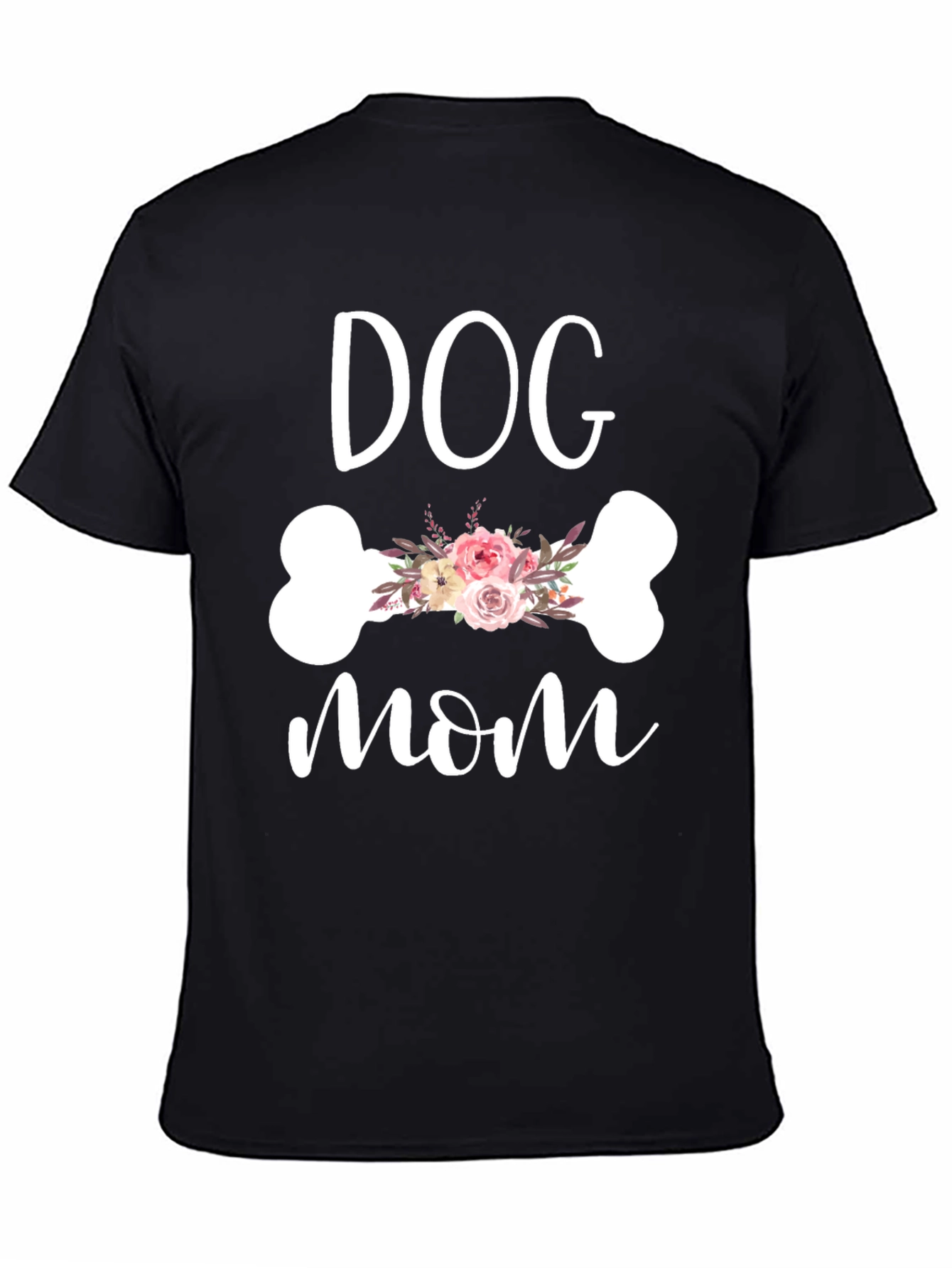 Dog Mom Floral Bone Graphic Tee