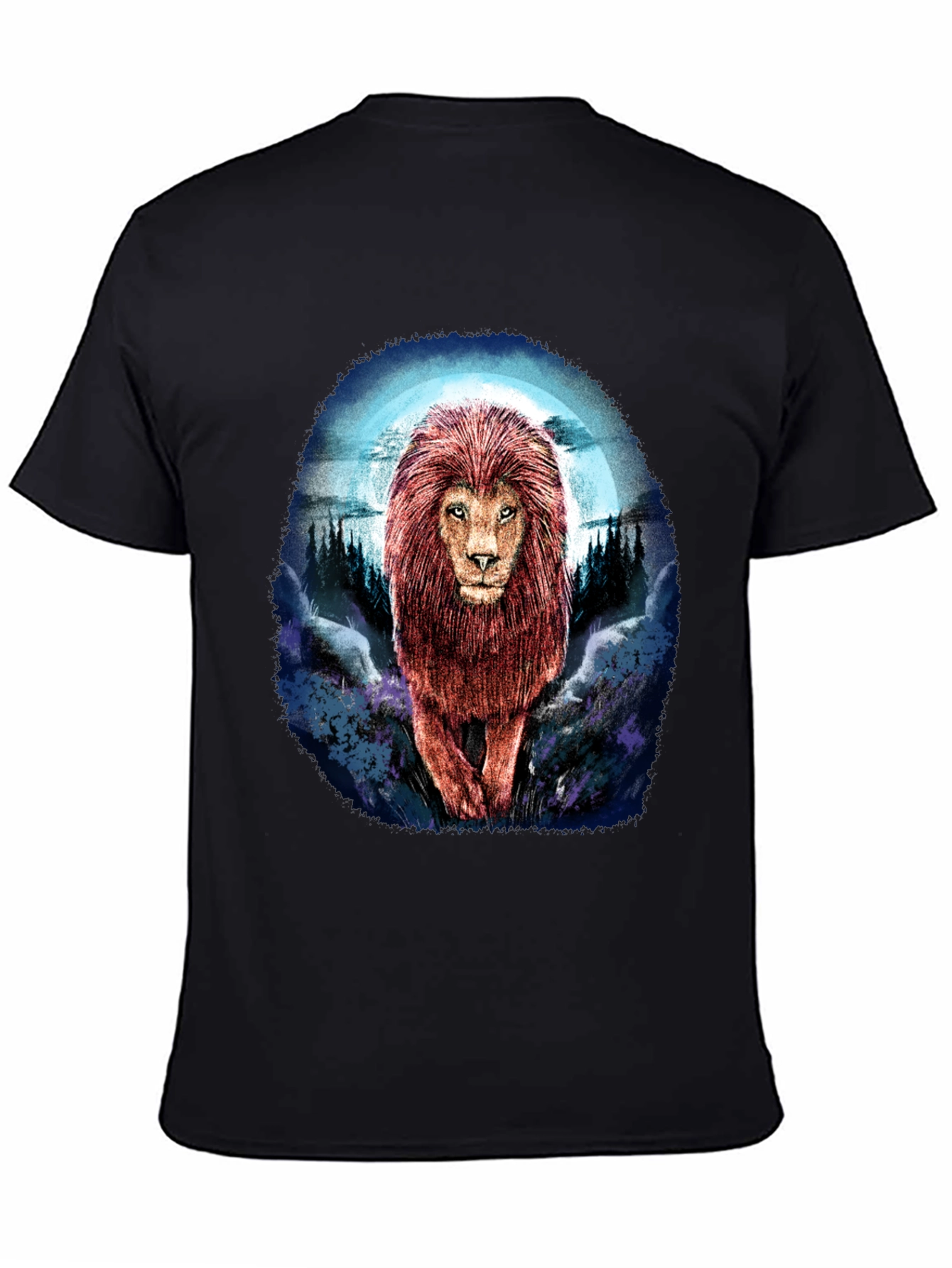 Lion Graphic Tee - Bold Animal Print T-Shirt