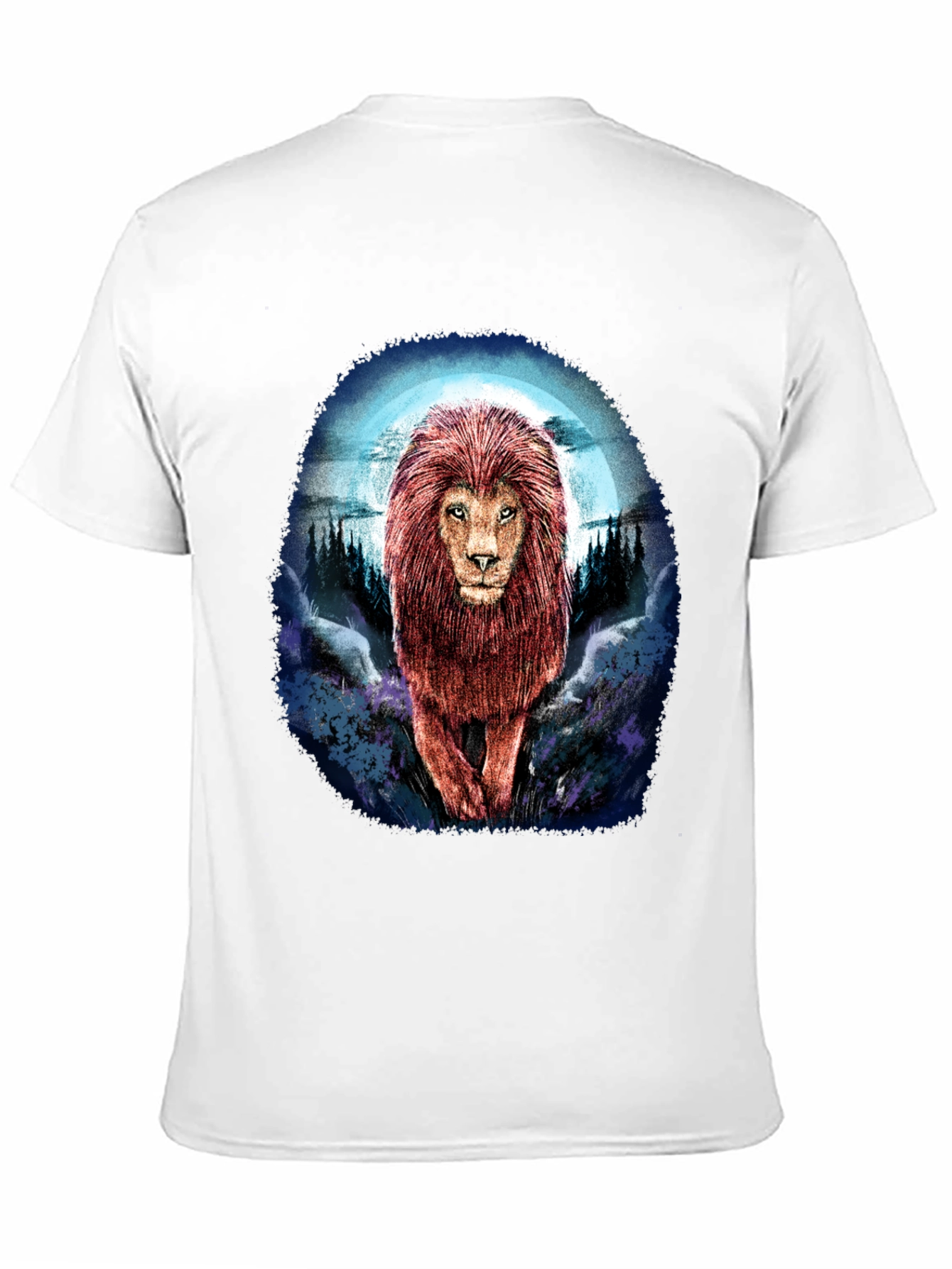 Lion Graphic Tee - Bold Animal Print T-Shirt