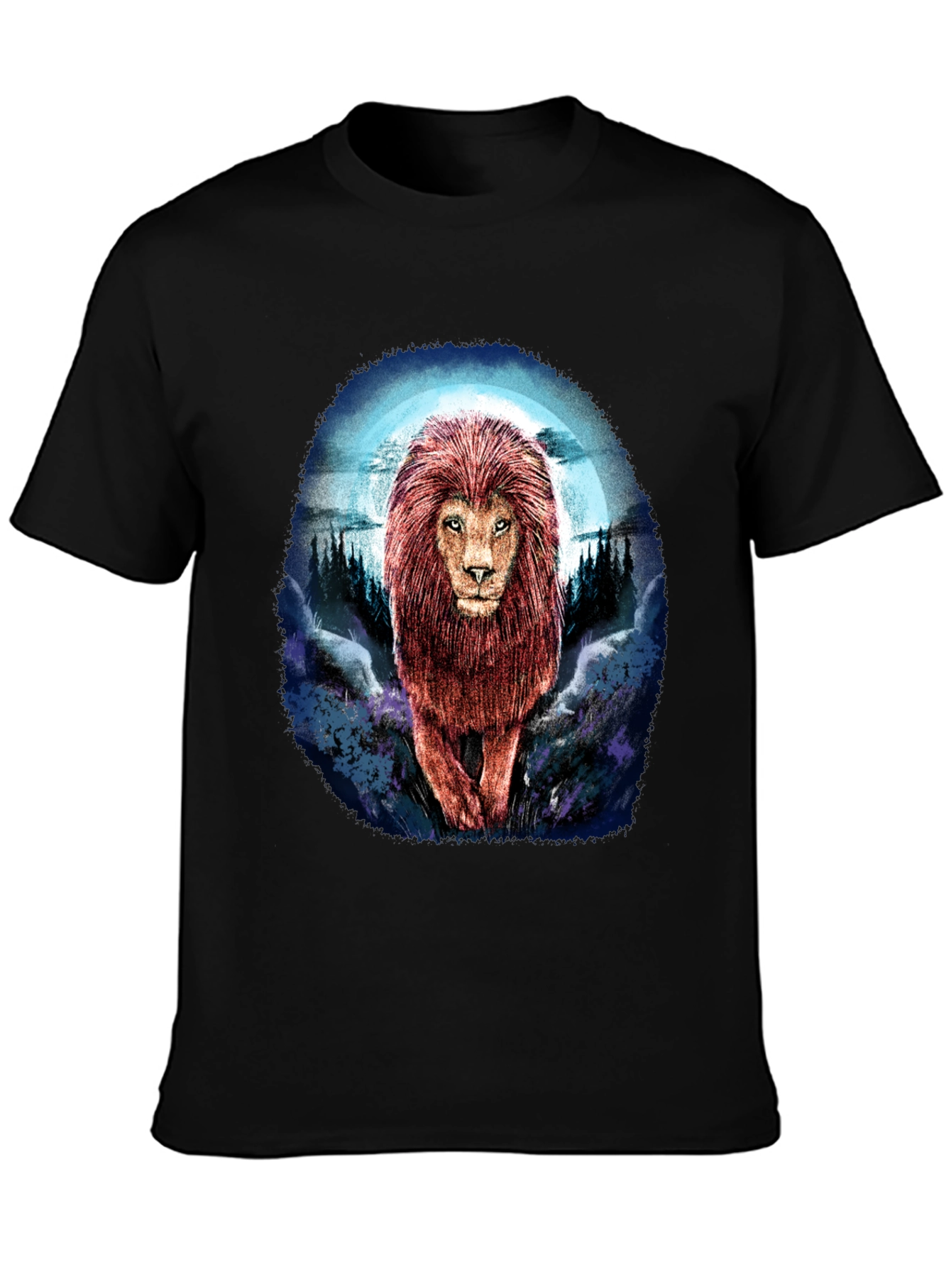 Lion Graphic Tee - Bold Animal Print T-Shirt
