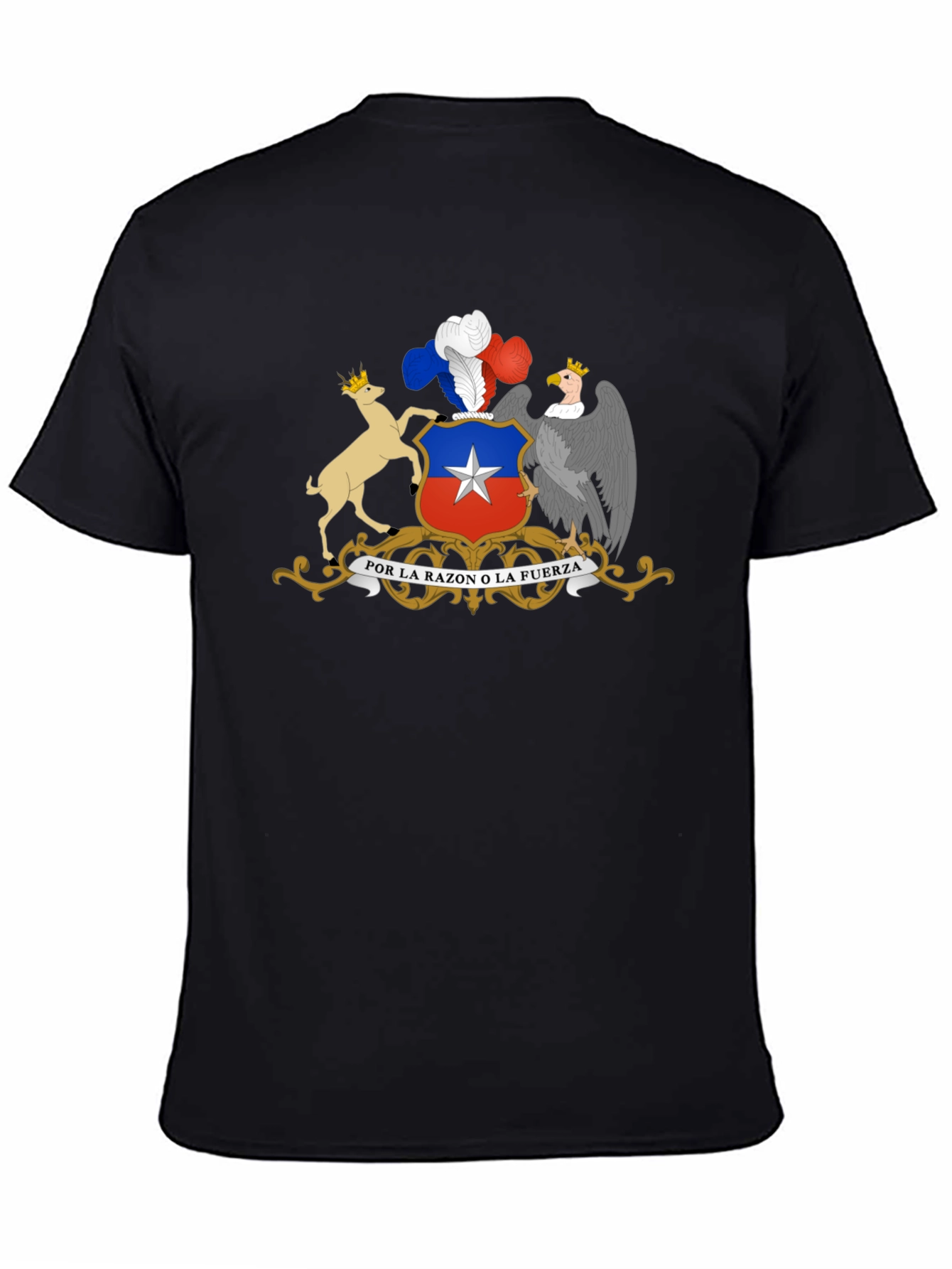 Chile Coat of Arms Black T-Shirt