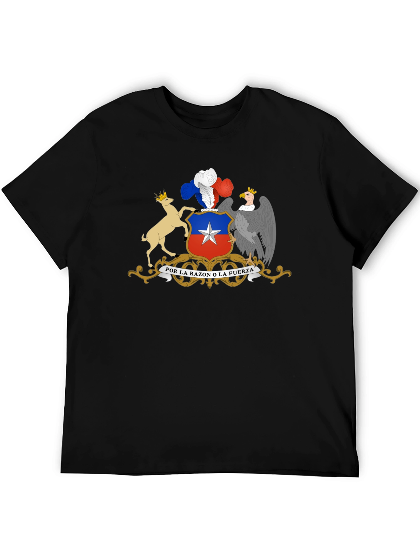 Chile Coat of Arms Black T-Shirt