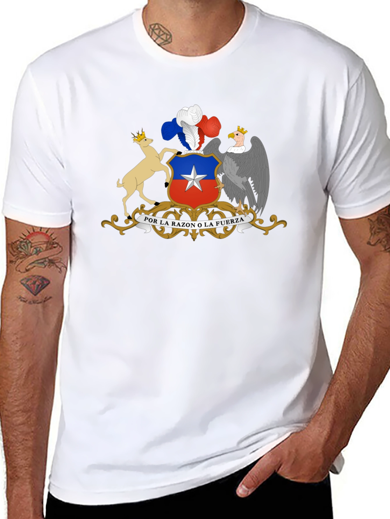 Chile Coat of Arms Black T-Shirt