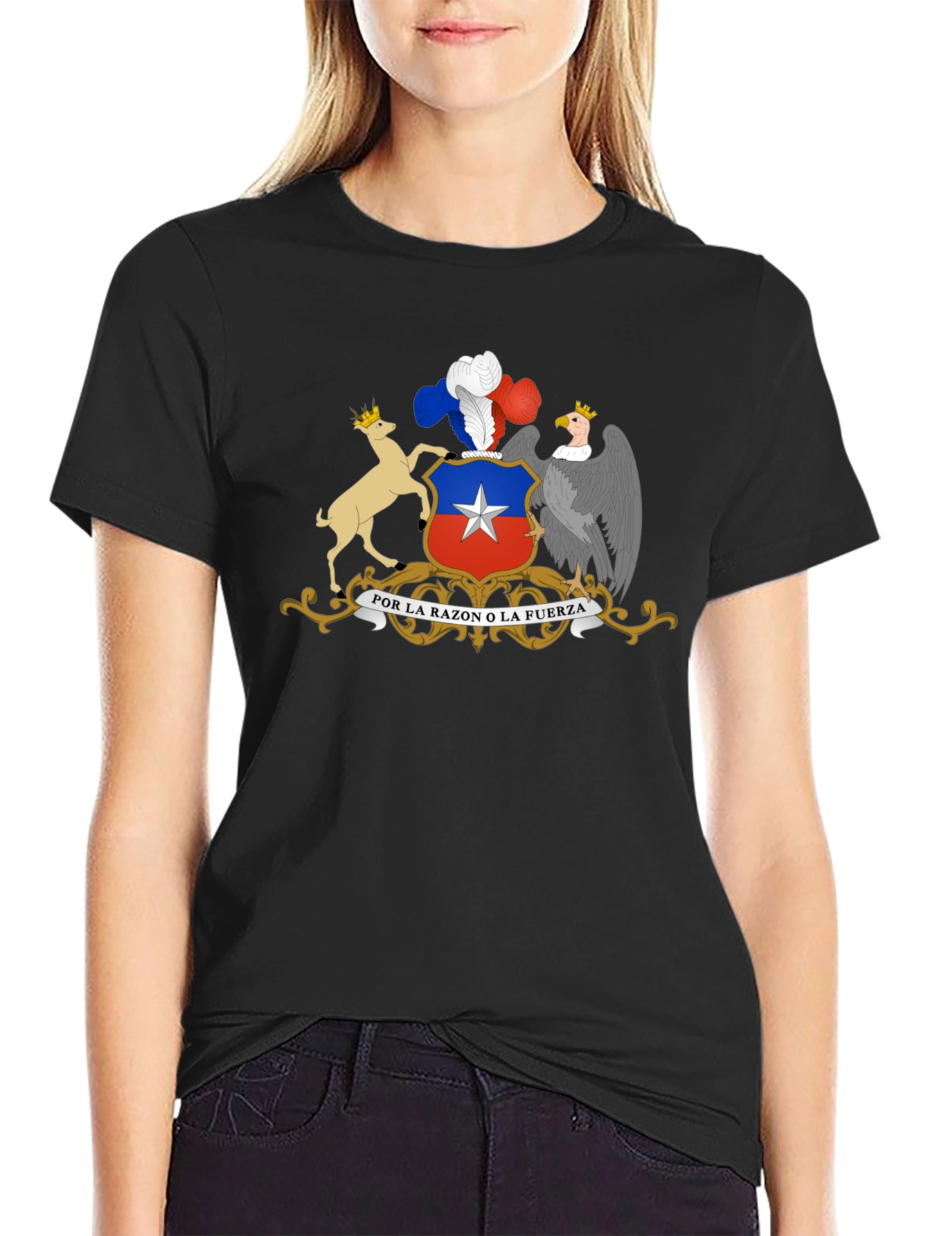 Chile Coat of Arms Black T-Shirt