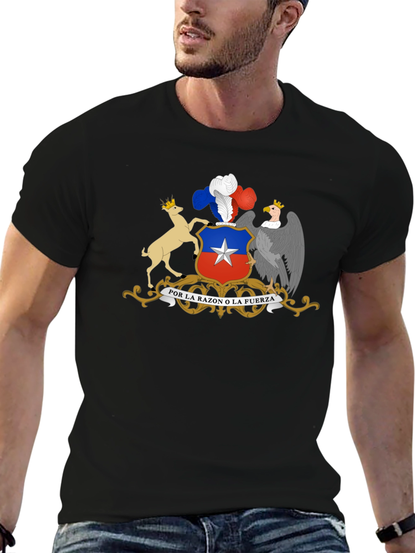 Chile Coat of Arms Black T-Shirt
