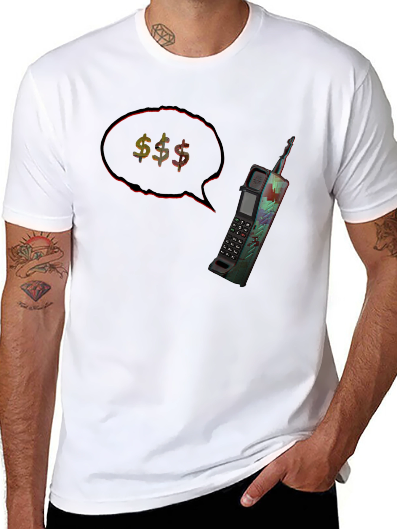 Retro Phone T-Shirt - Money Talk Graphic Tee