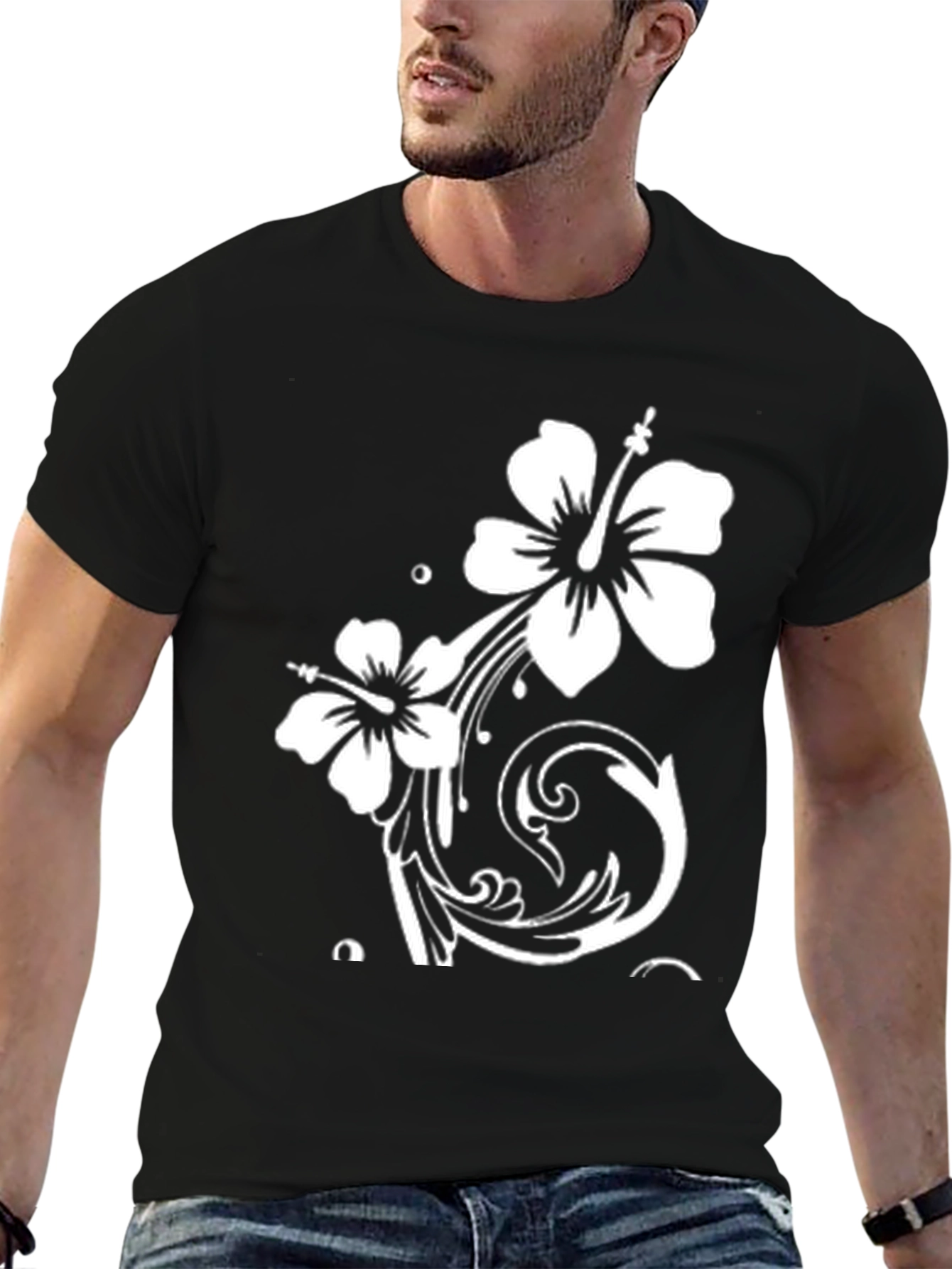 Black Floral Graphic Tee
