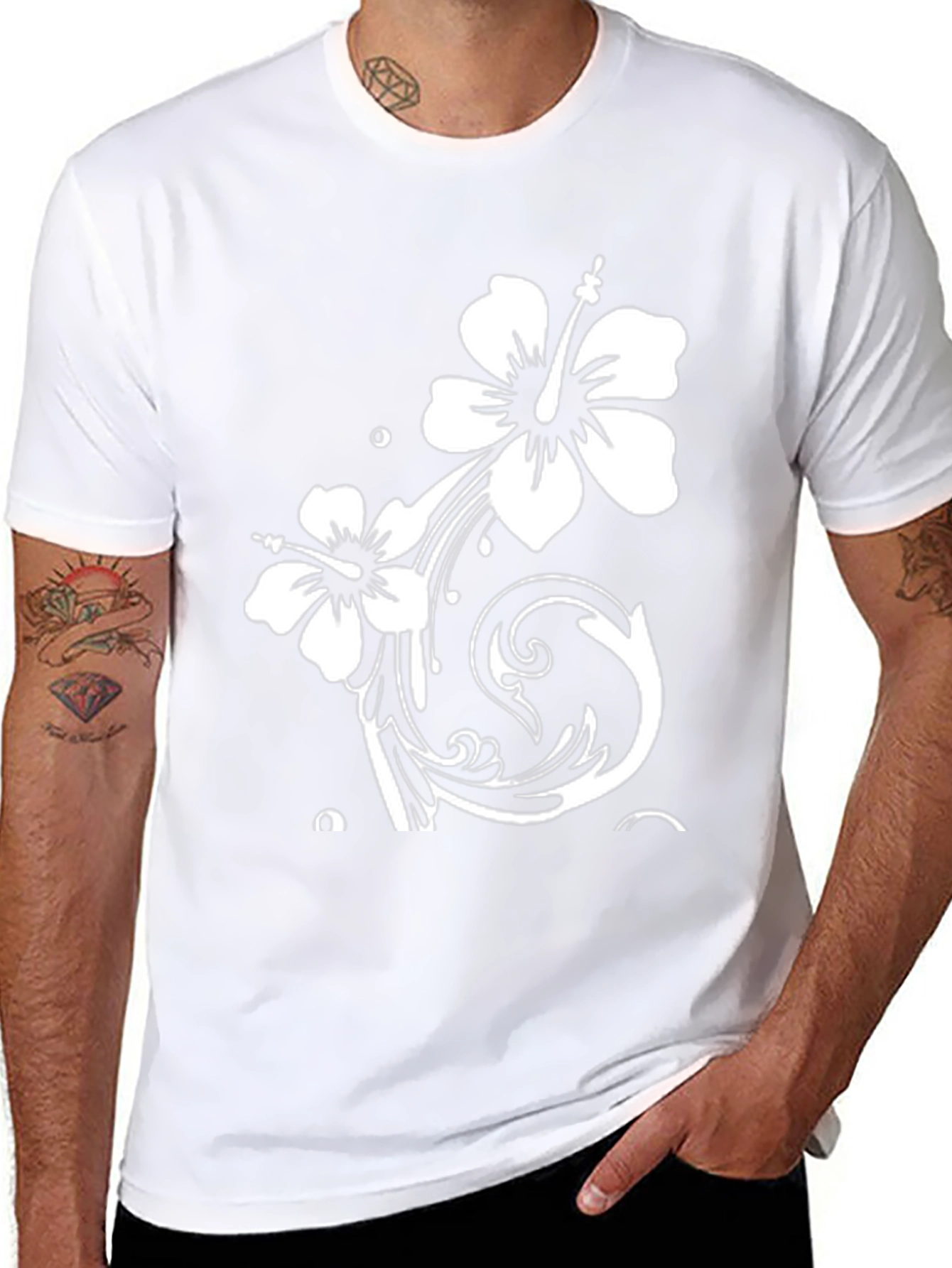 Black Floral Graphic Tee