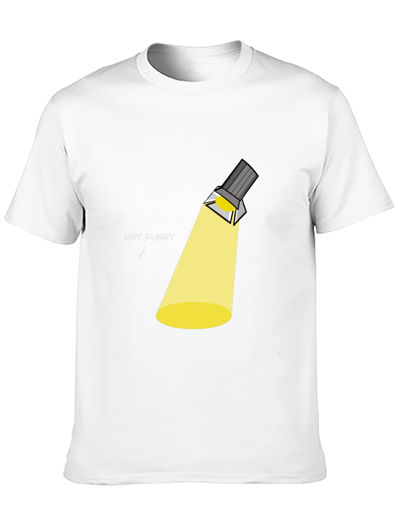 Not Funny Spotlight Graphic T-Shirt - Black