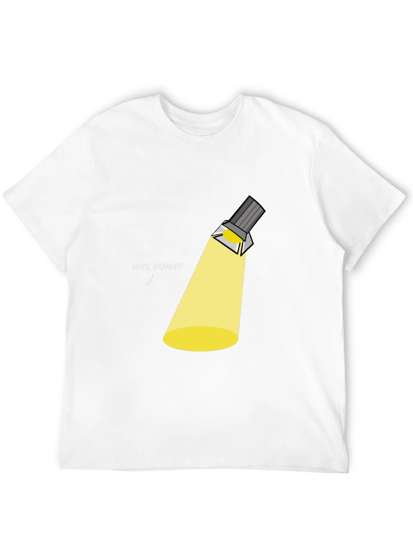 Not Funny Spotlight Graphic T-Shirt - Black