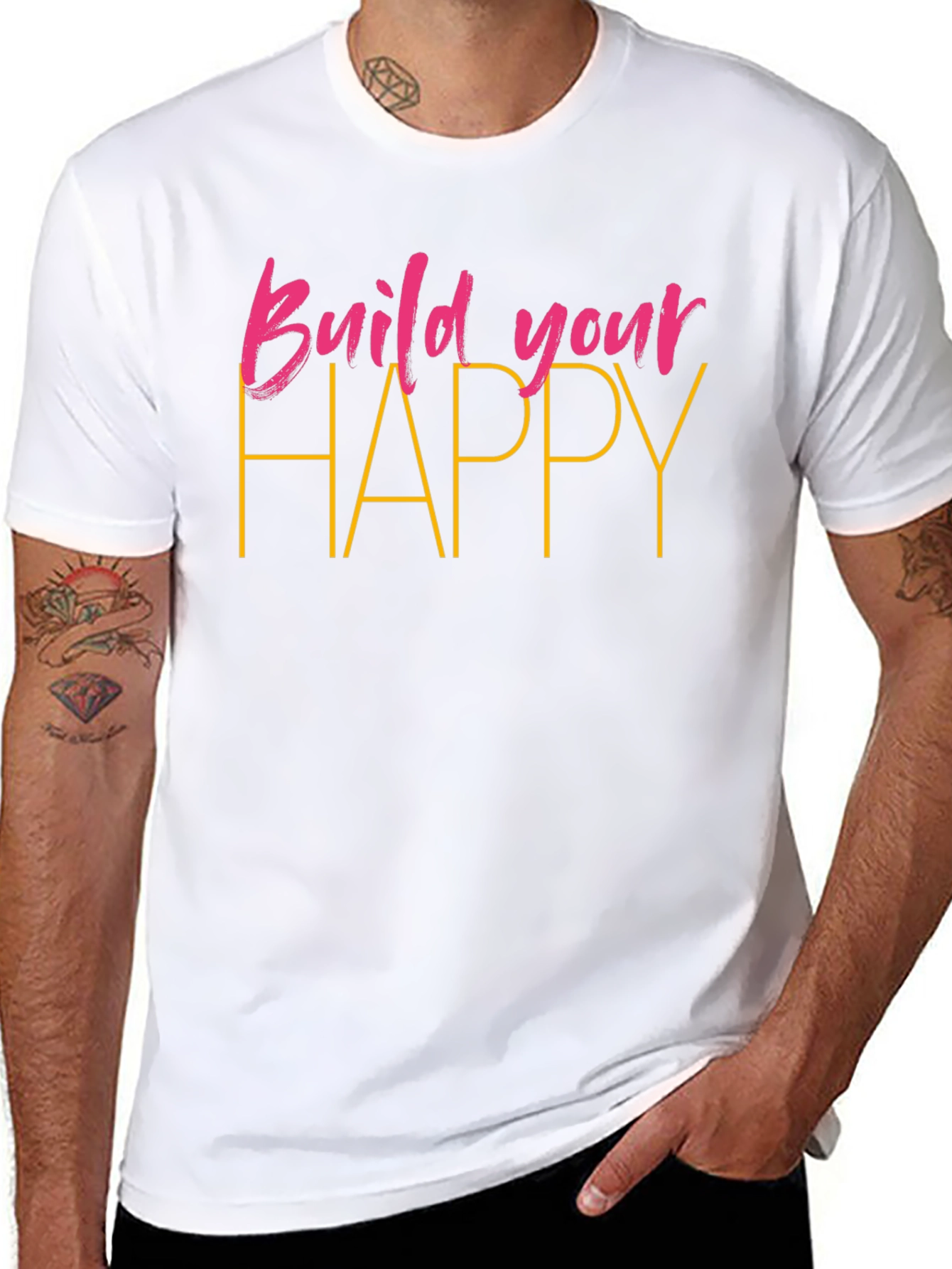 Build Your Happy Black T-Shirt