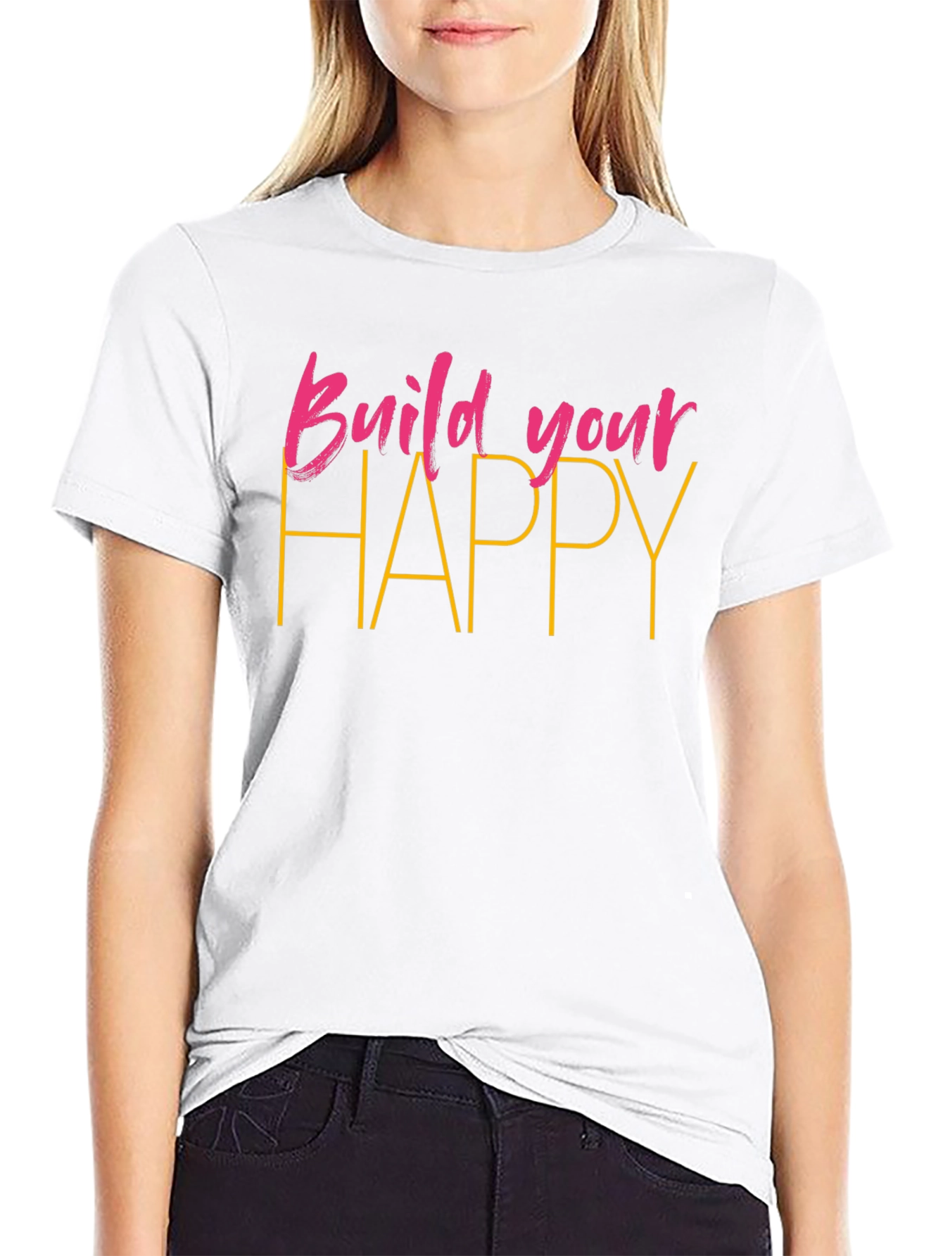 Build Your Happy Black T-Shirt
