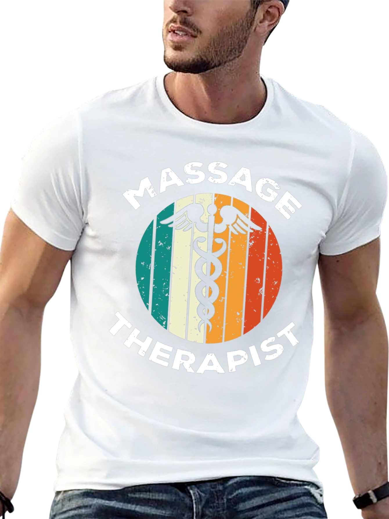 Massage Therapist Retro Graphic T-Shirt