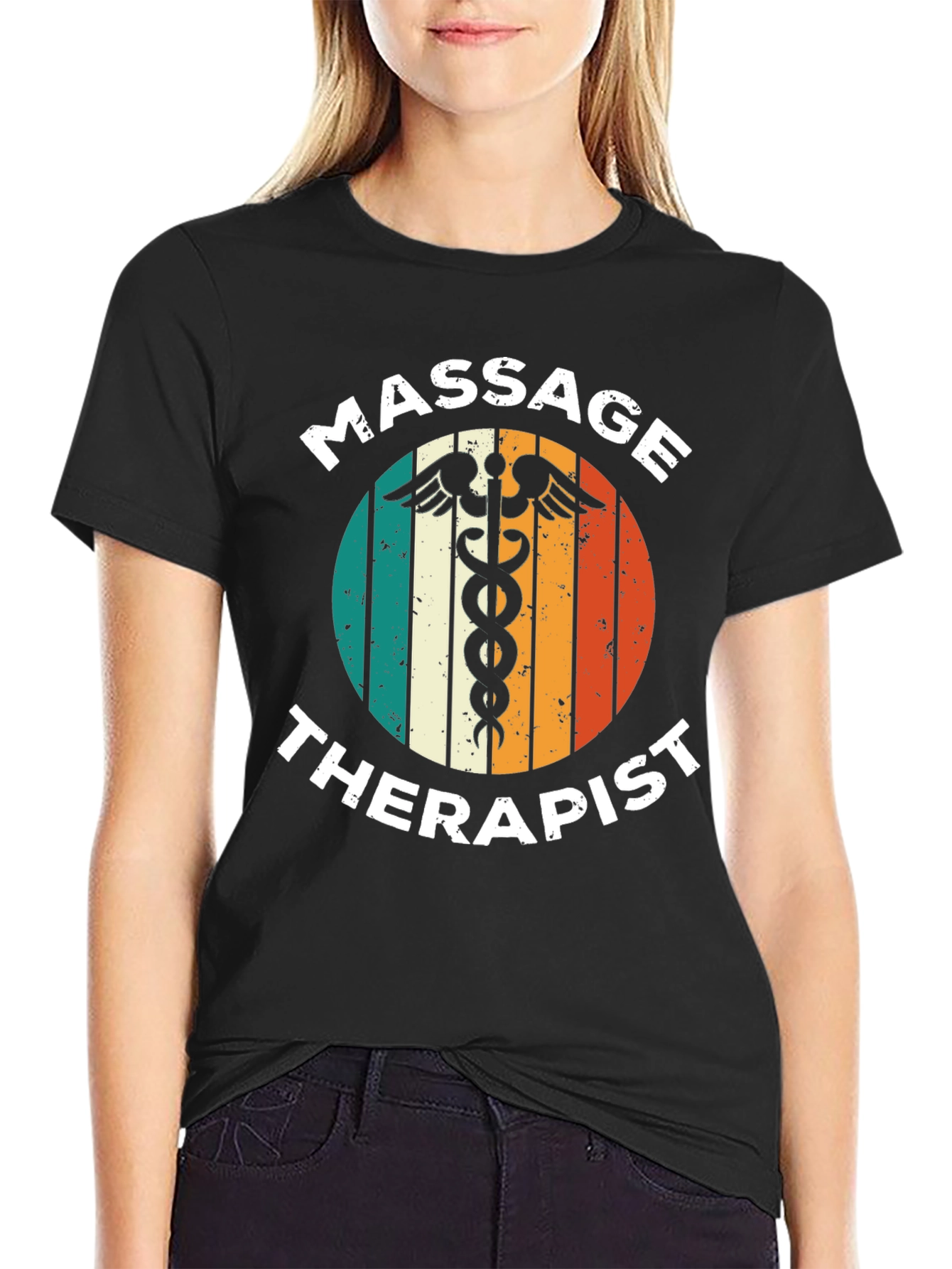 Massage Therapist Retro Graphic T-Shirt