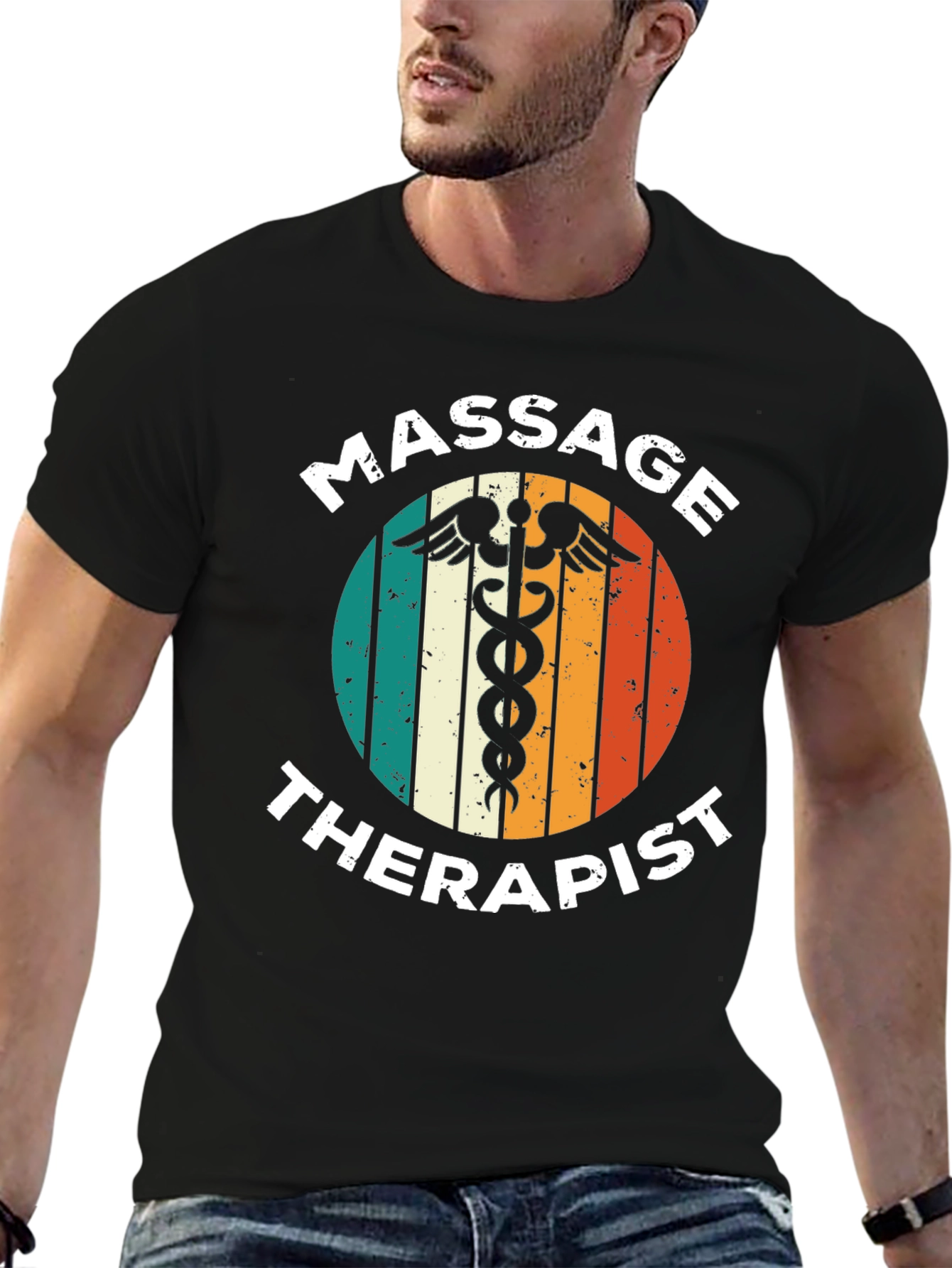 Massage Therapist Retro Graphic T-Shirt