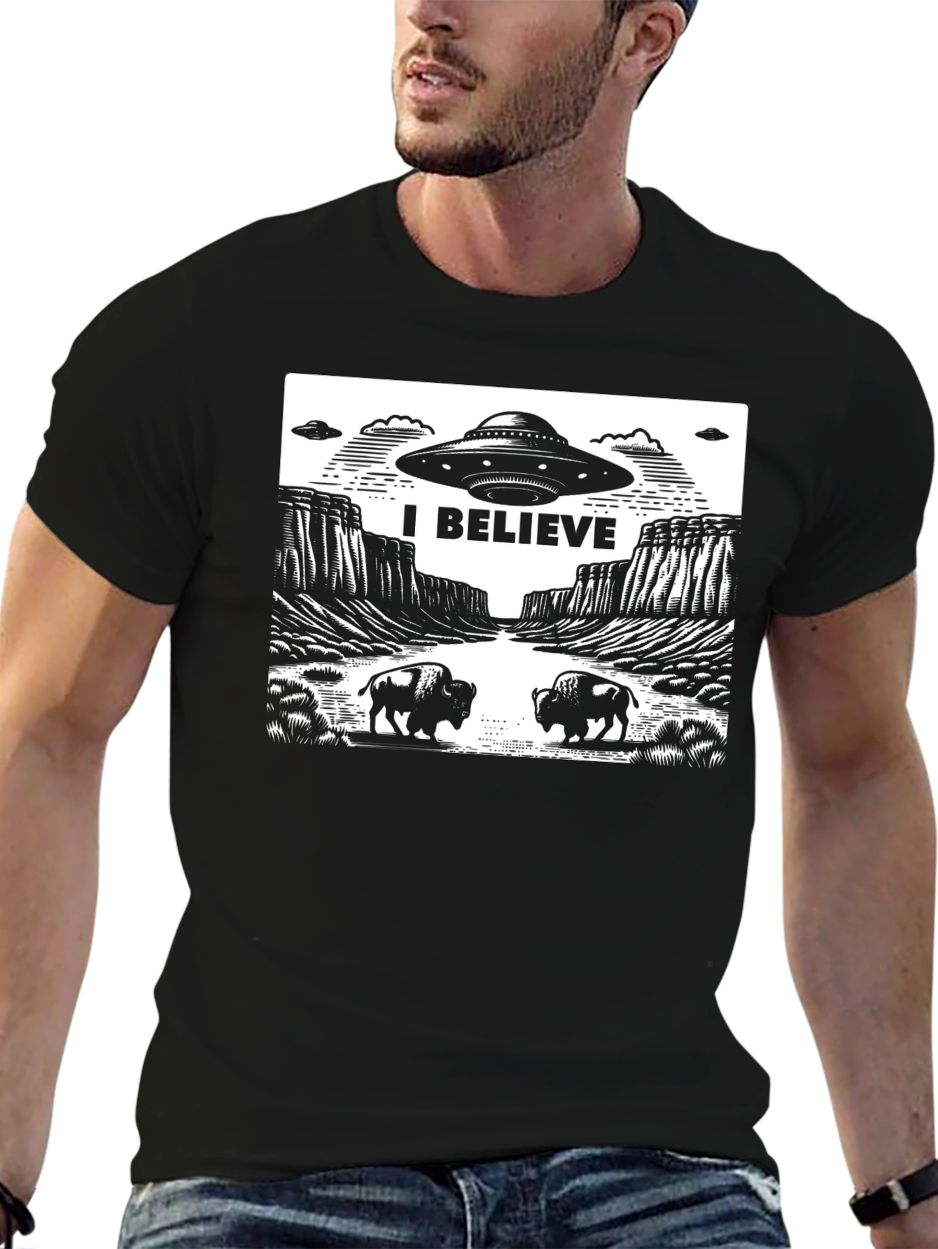 I Believe UFO Graphic T-Shirt